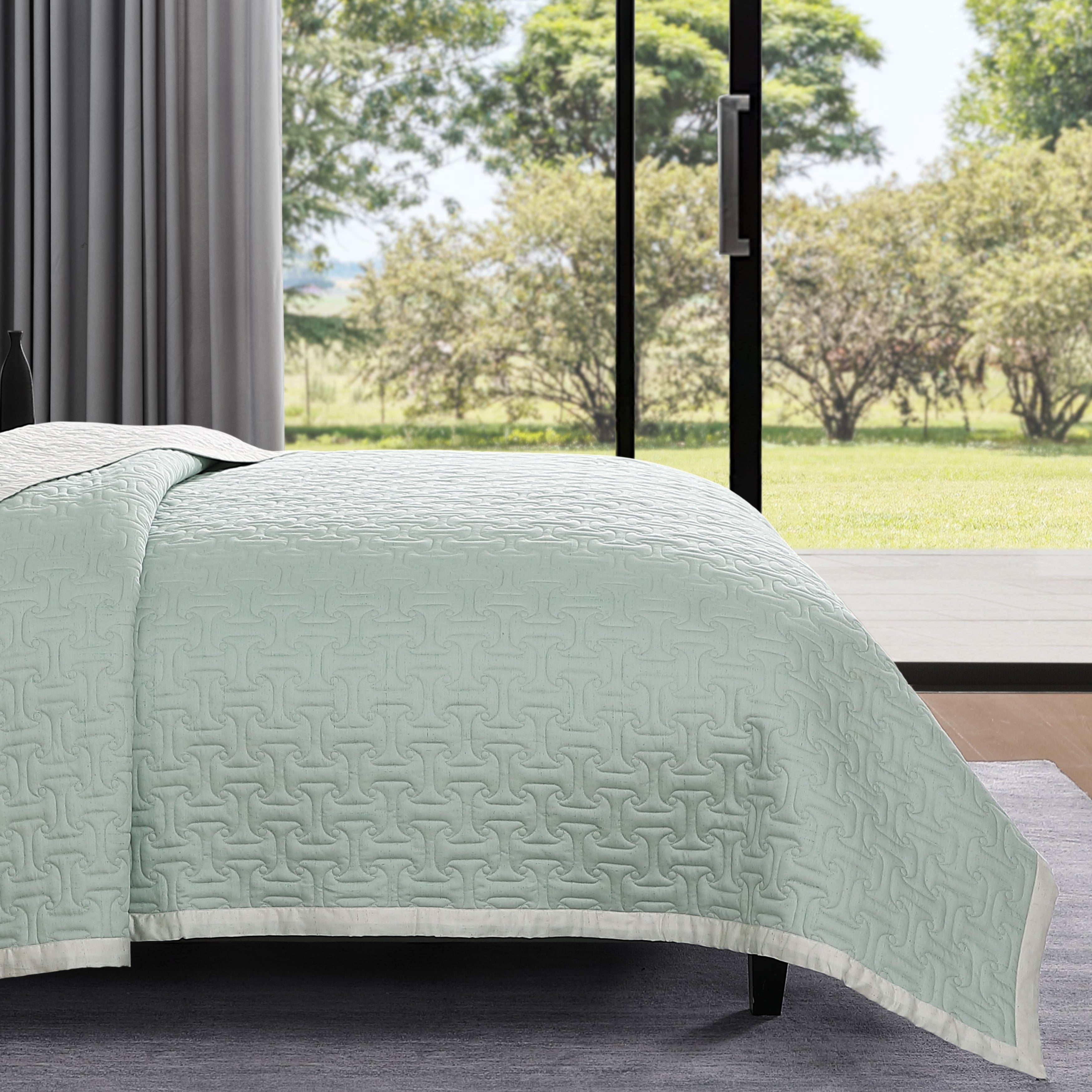 Latest Living 3 Piece Textured Quilted Coverlet Set Coverlet By Latest Living