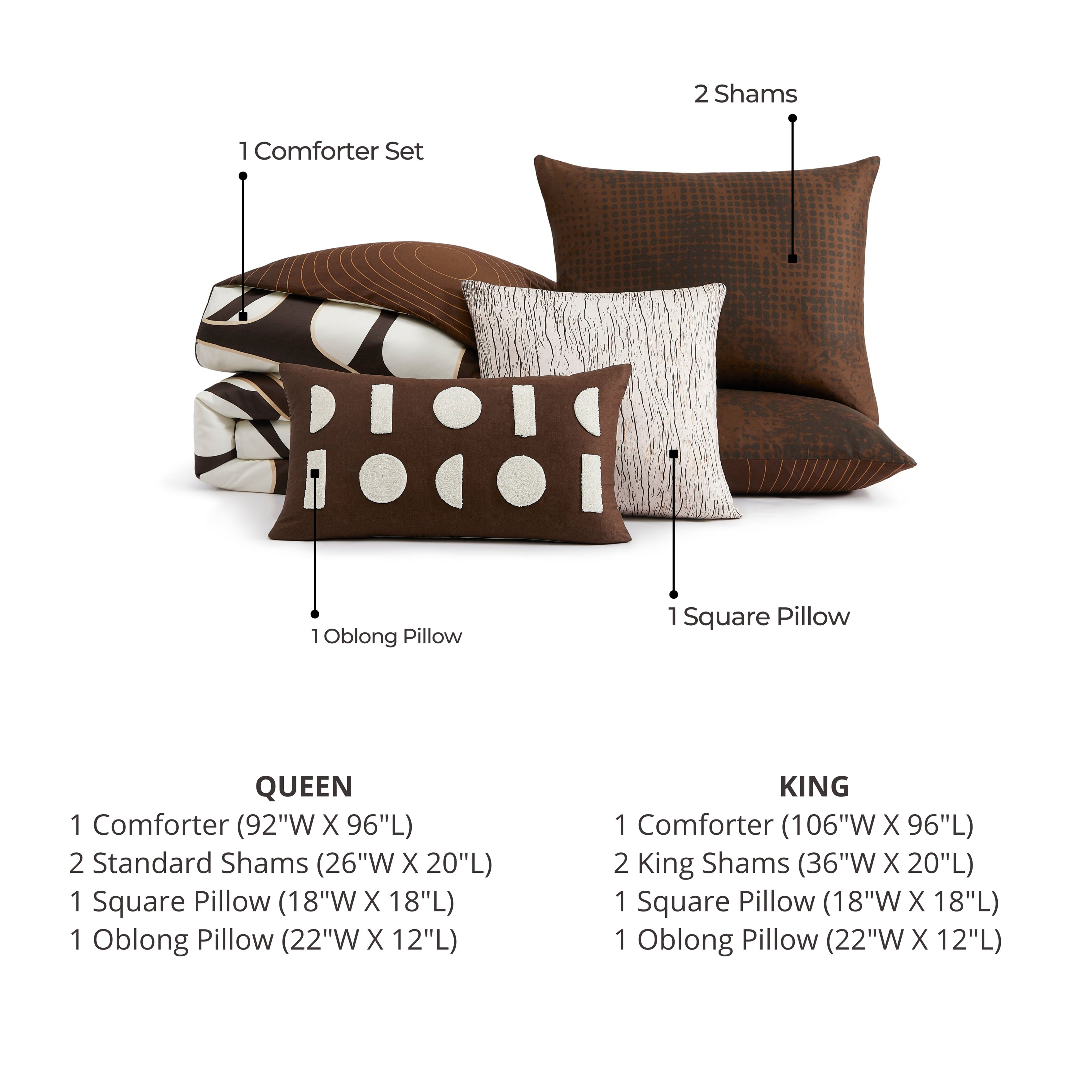 Bebejan Toffee Web 5 Piece Reversible Comforter Set