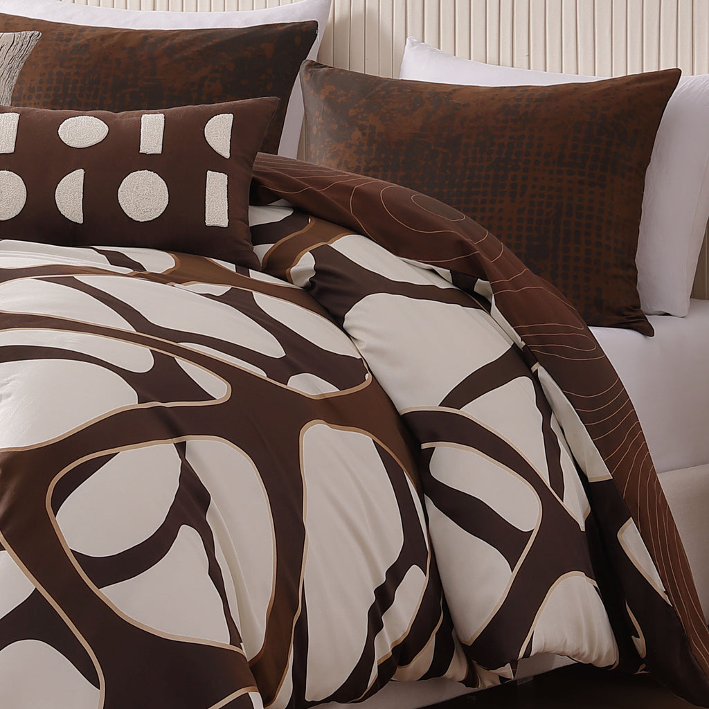 Bebejan Toffee Web 5 Piece Reversible Comforter Set