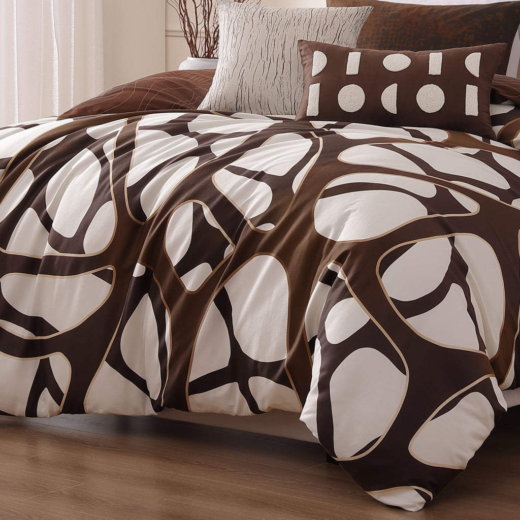 Bebejan Toffee Web 5 Piece Reversible Comforter Set