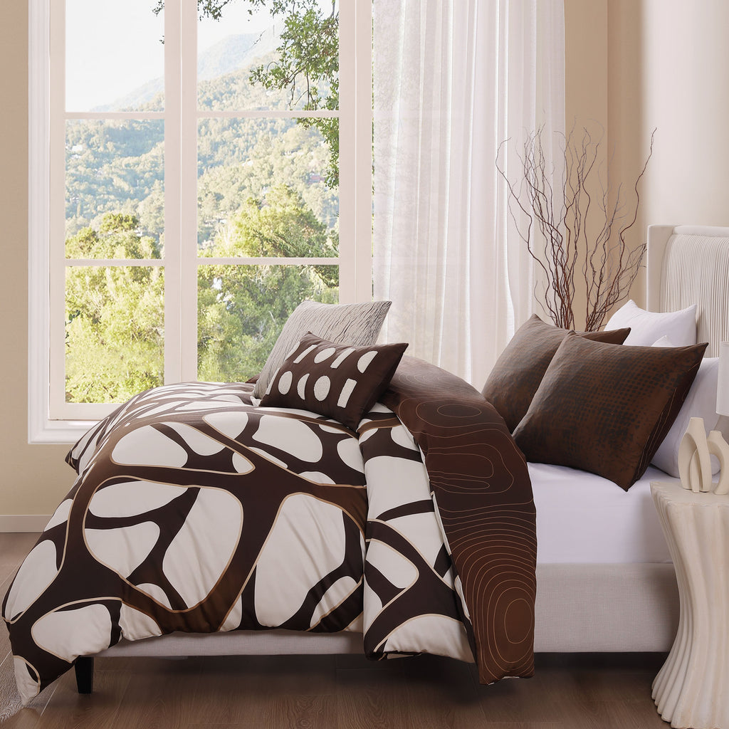 Bebejan Toffee Web 5 Piece Reversible Comforter Set
