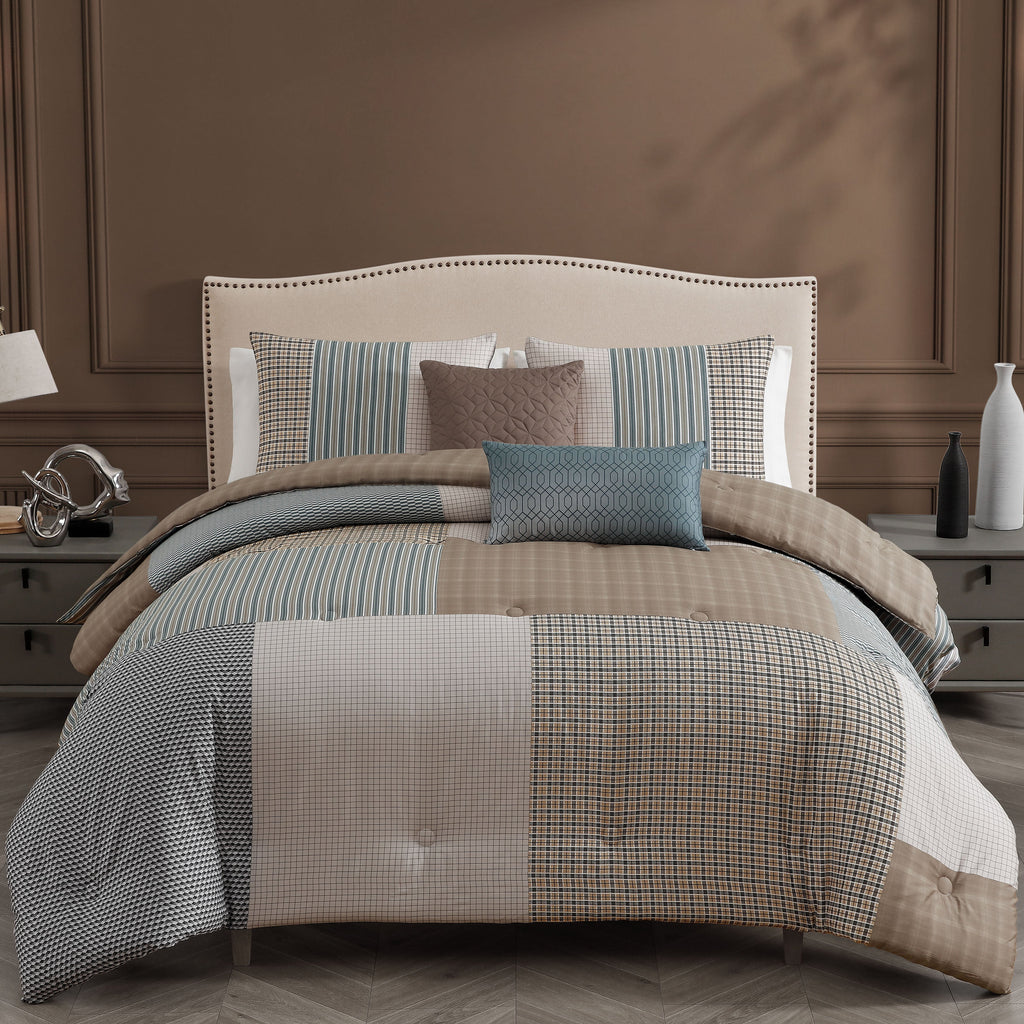 Bebejan Tranquil Patch 5 Piece Reversible Comforter Set