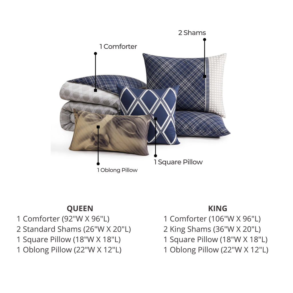 Latest Living Vertigeo 5 Piece Reversible Comforter Set