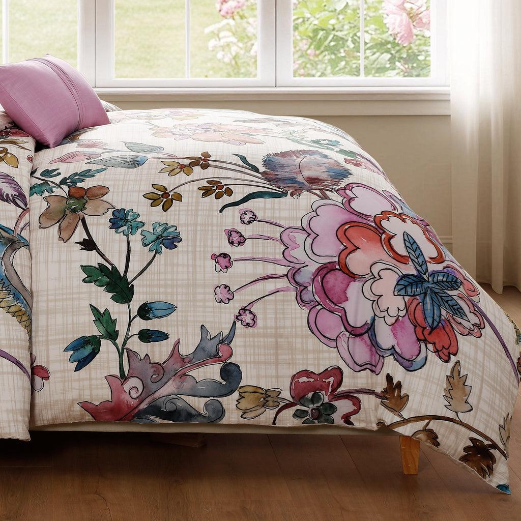 Latest Living Watercolor Jacobean 5 Piece Reversible Comforter Set