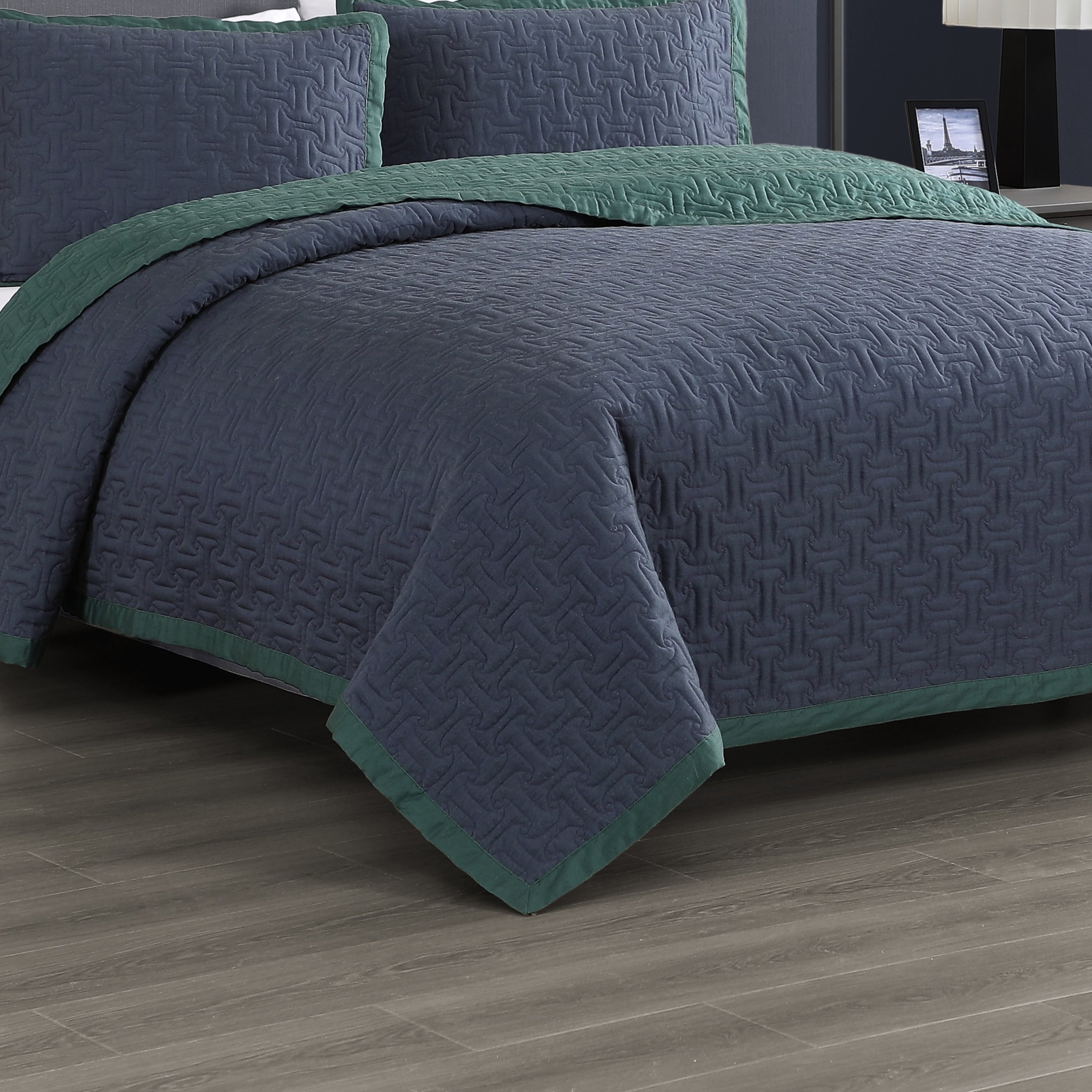 Bebejan 3 Piece Textured Quilted Coverlet Set