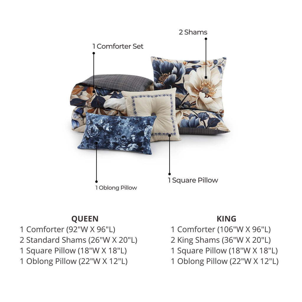 Bebejan English Manor 5 Piece Reversible Comforter Set