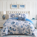 Latest Living Shell and Seaplant 5 Piece Reversible Comforter Set