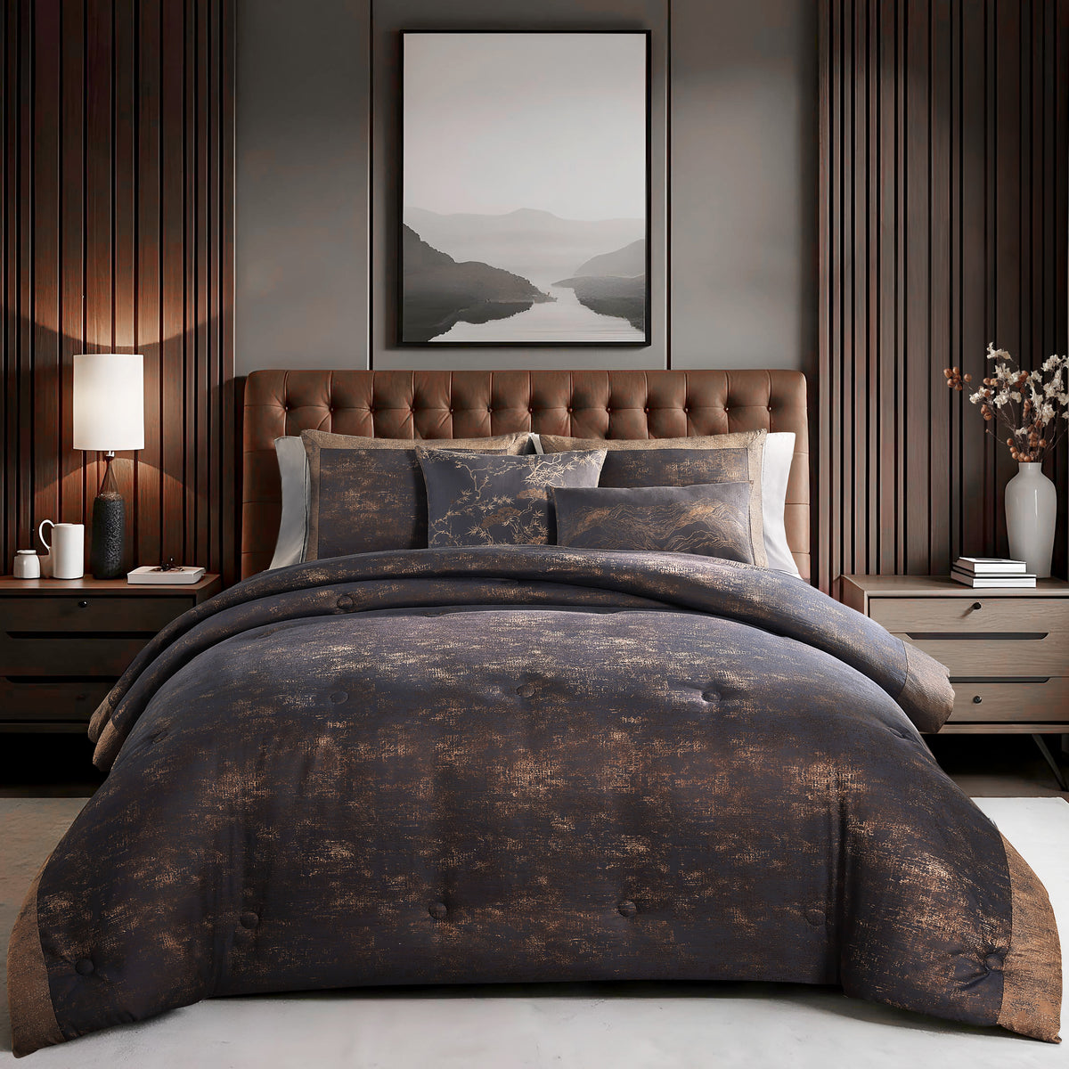 Latest Living Texture Jacquard 5 Piece Comforter Set