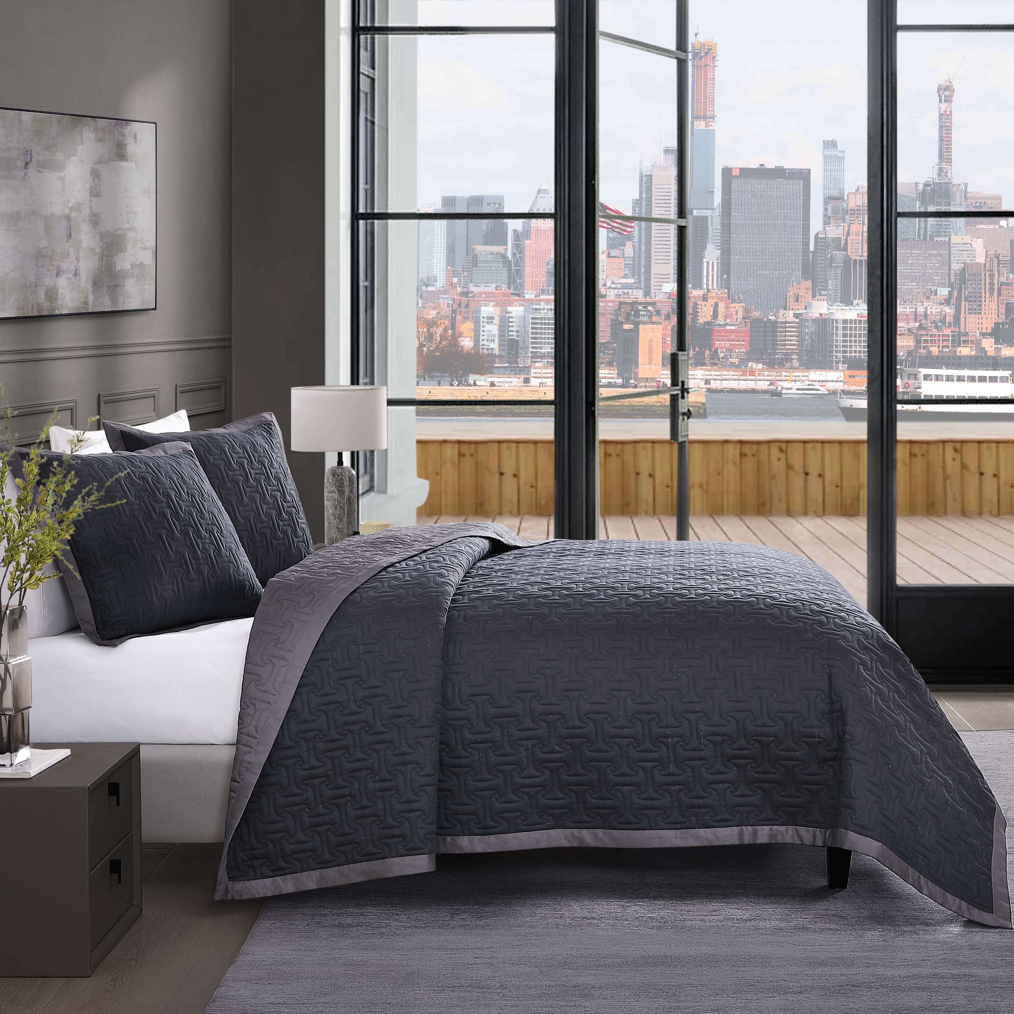 Bebejan 3 Piece Textured Quilted Coverlet Set