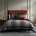 Latest Living Dark Blue Animal Prints 5 Piece Reversible Comforter Set - Latest Living