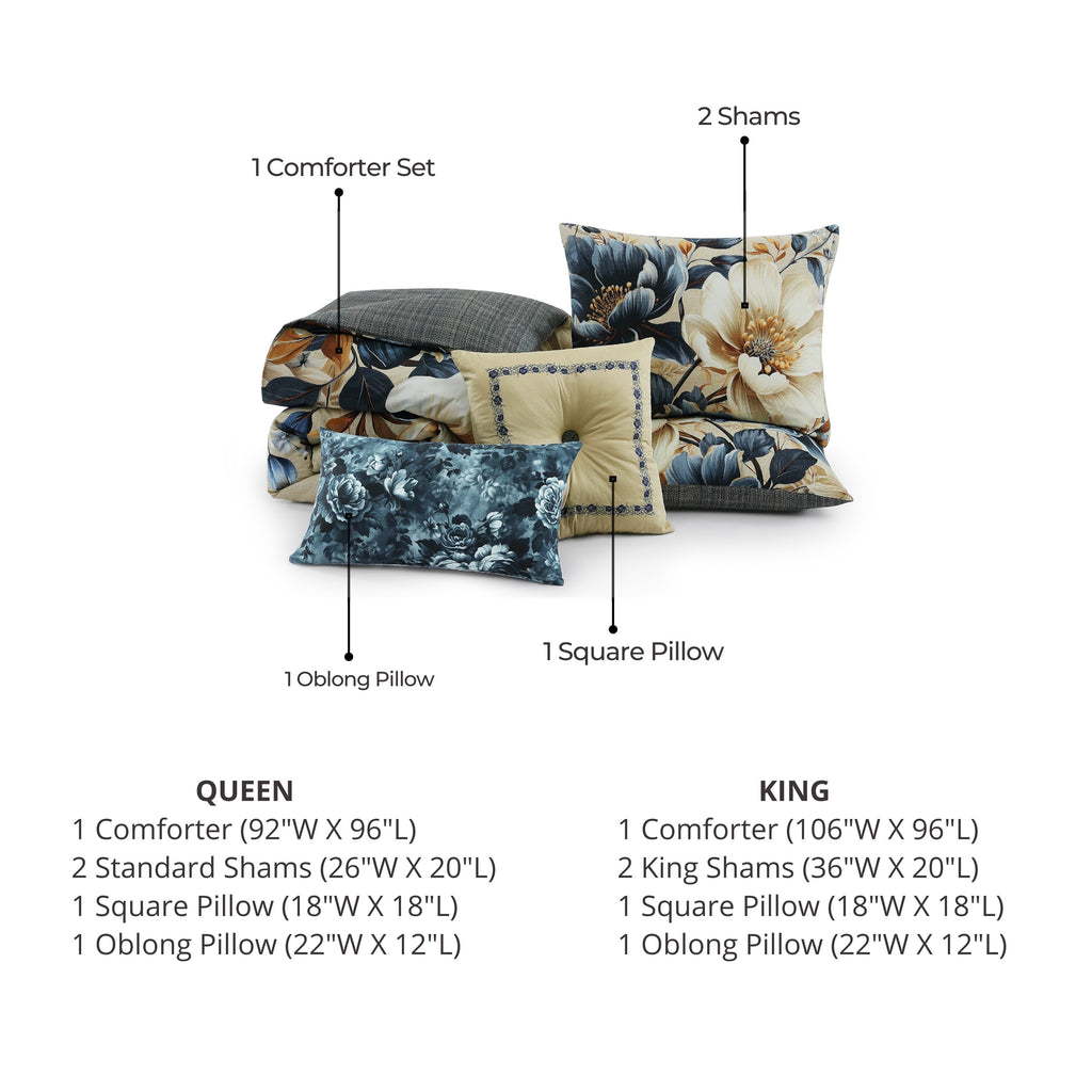 Latest Living English Manor 5 Piece Reversible Comforter Set