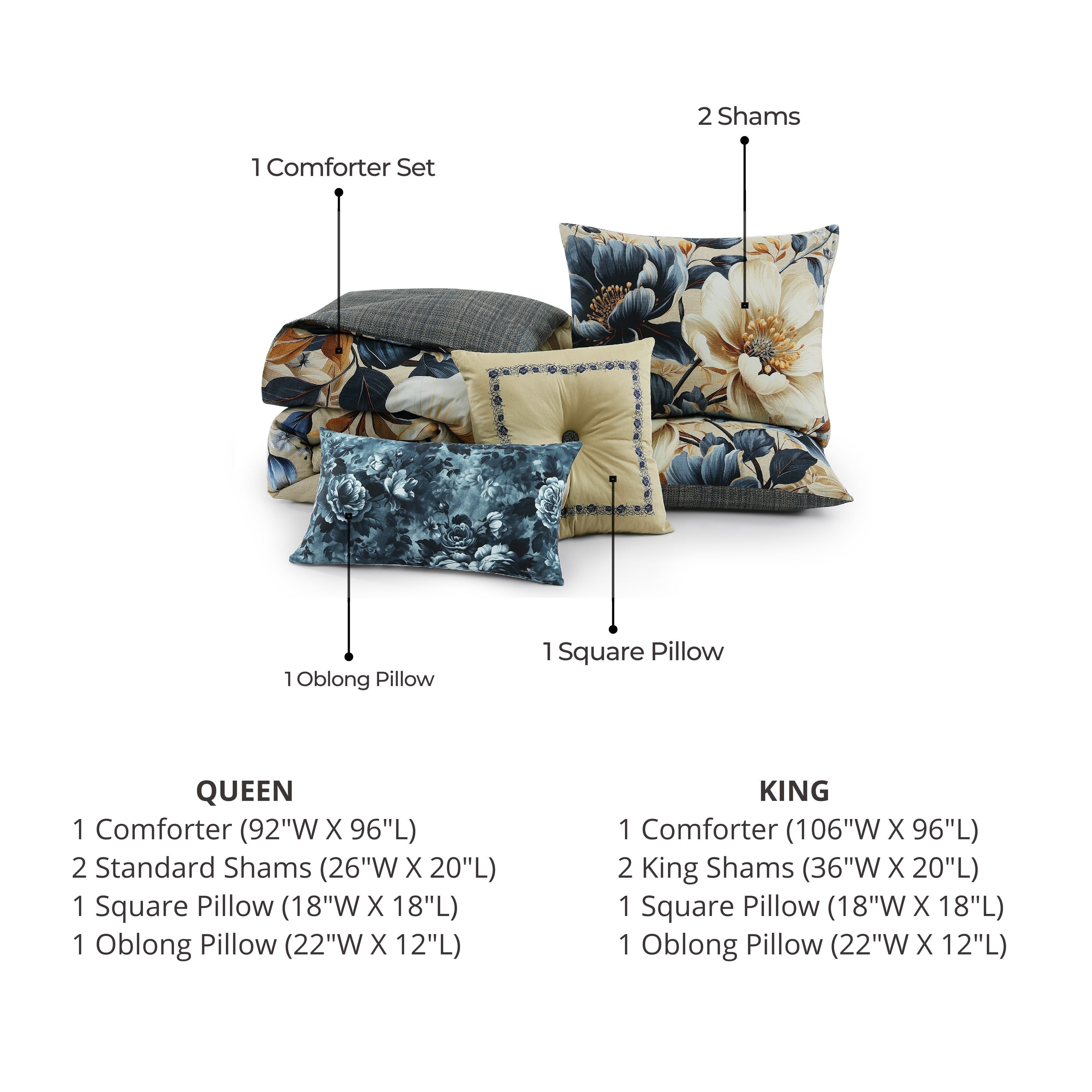 Latest Living English Manor 5 Piece Reversible Comforter Set