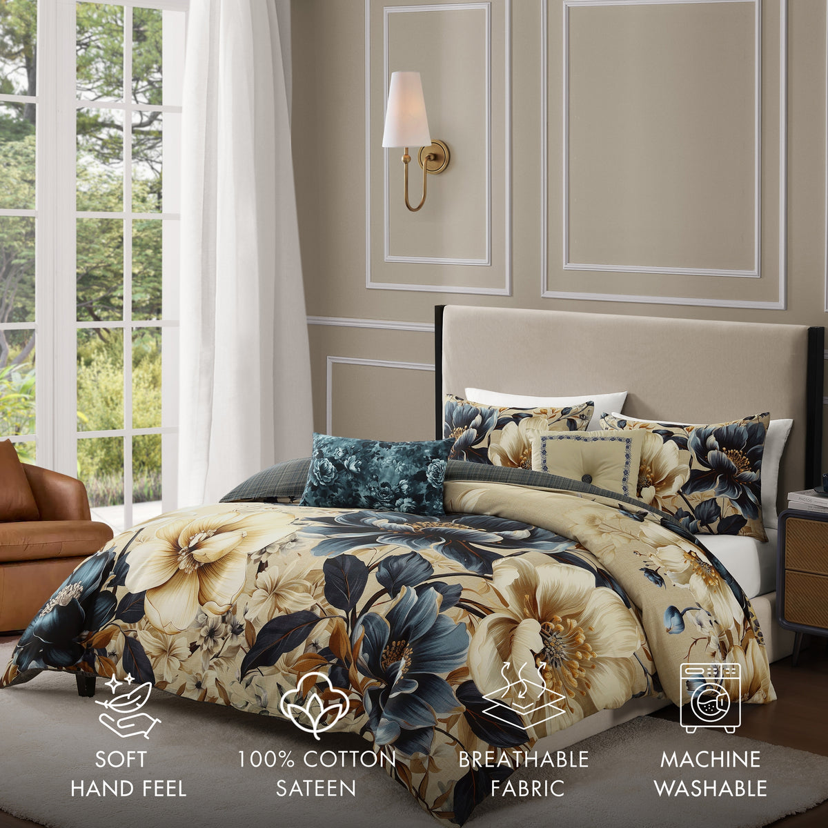 Latest Living English Manor 5 Piece Reversible Comforter Set