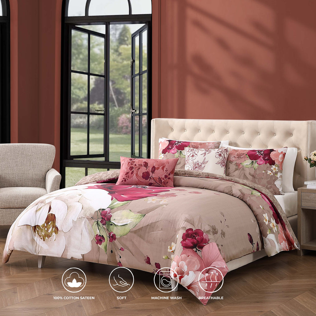 Latest Living Florence 5 Piece Reversible Comforter Set