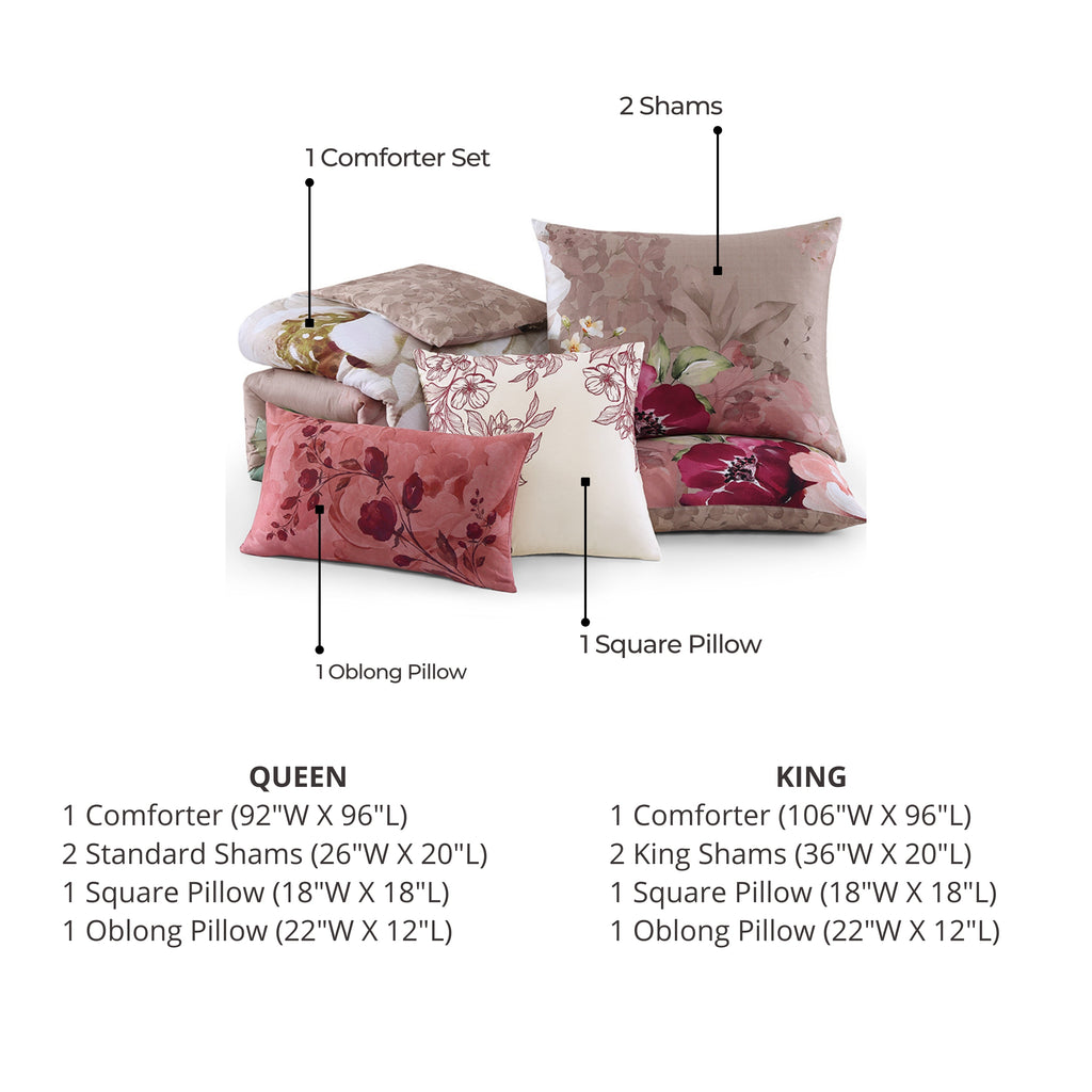 Bebejan Florence 5 Piece Reversible Comforter Set