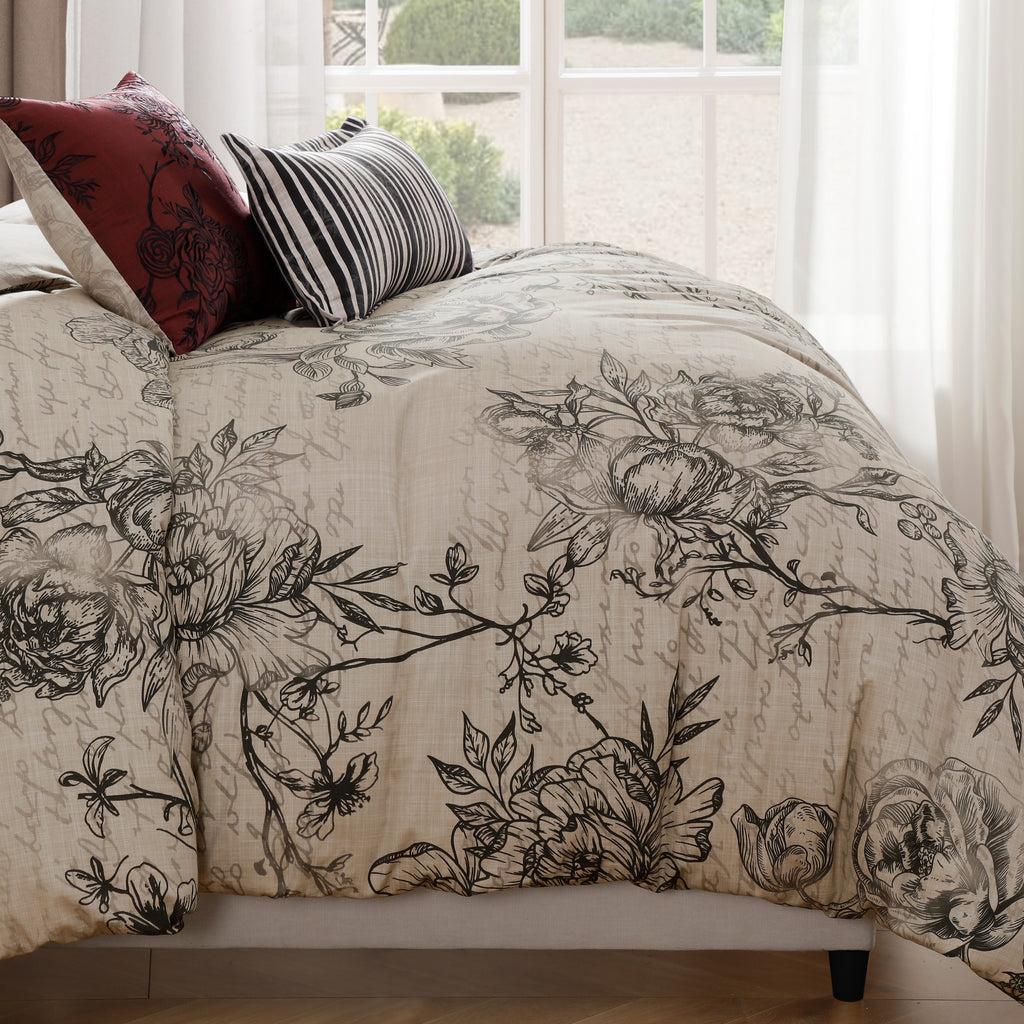 Latest Living French Linen 5 Piece Reversible Comforter Set