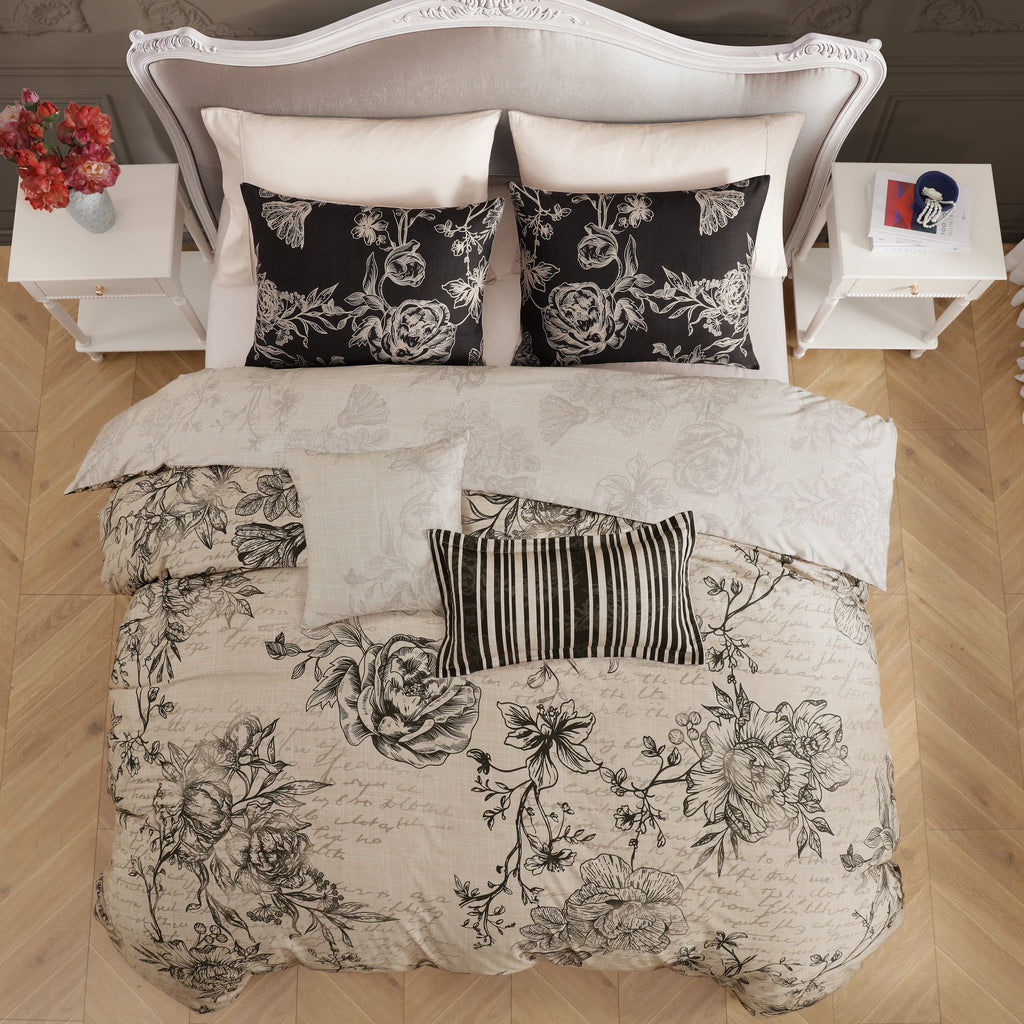 Latest Living French Linen 5 Piece Reversible Comforter Set