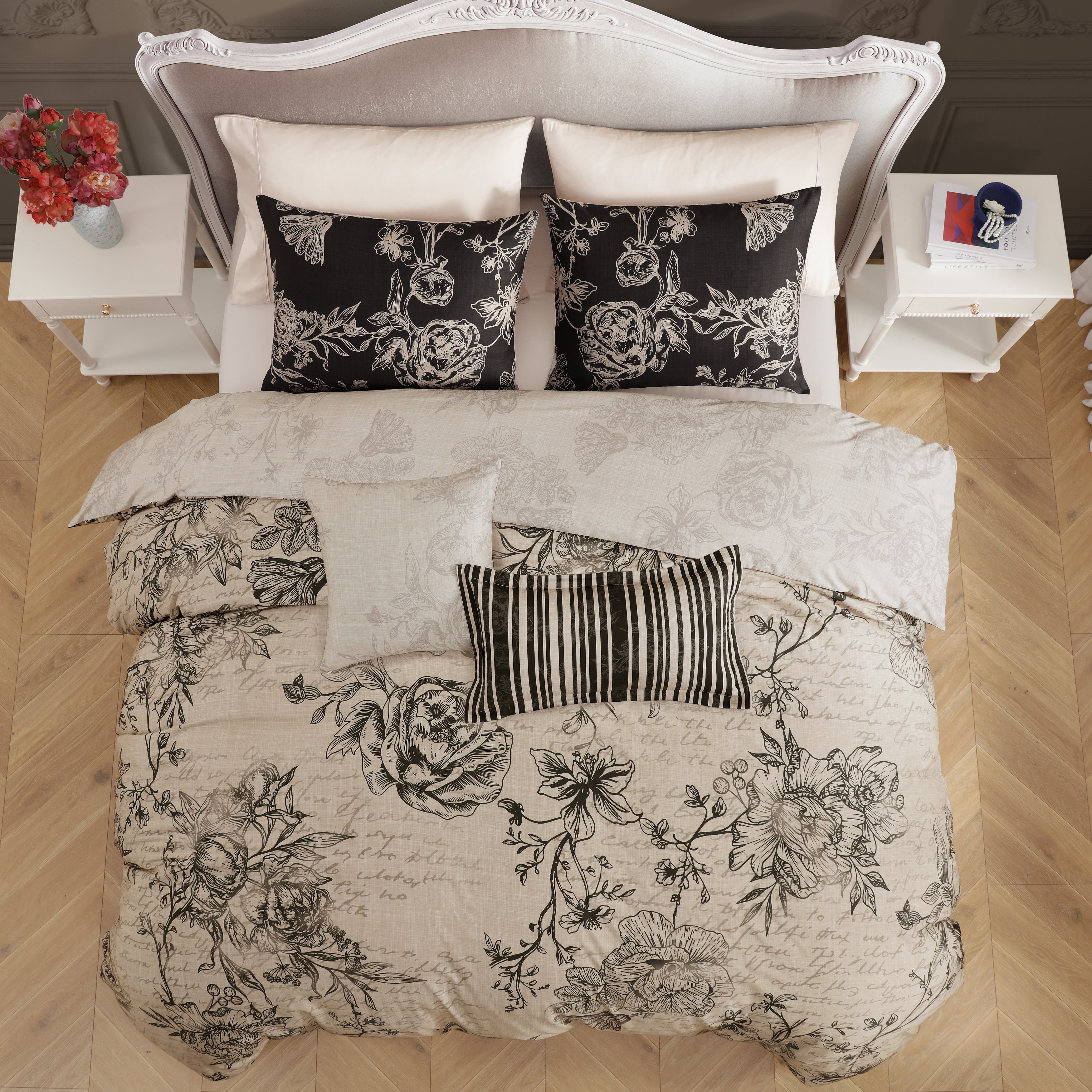 Latest Living French Linen 5 Piece Reversible Comforter Set