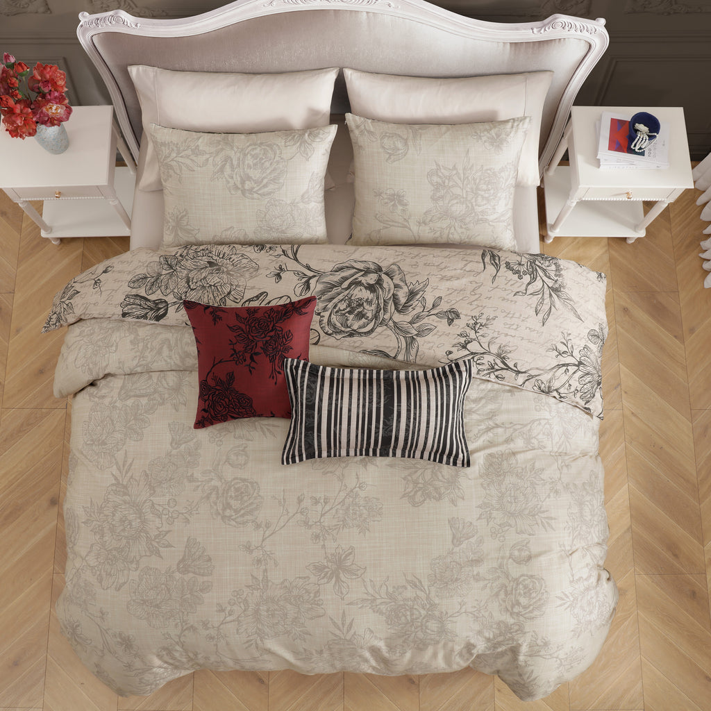 Latest Living French Linen 5 Piece Reversible Comforter Set
