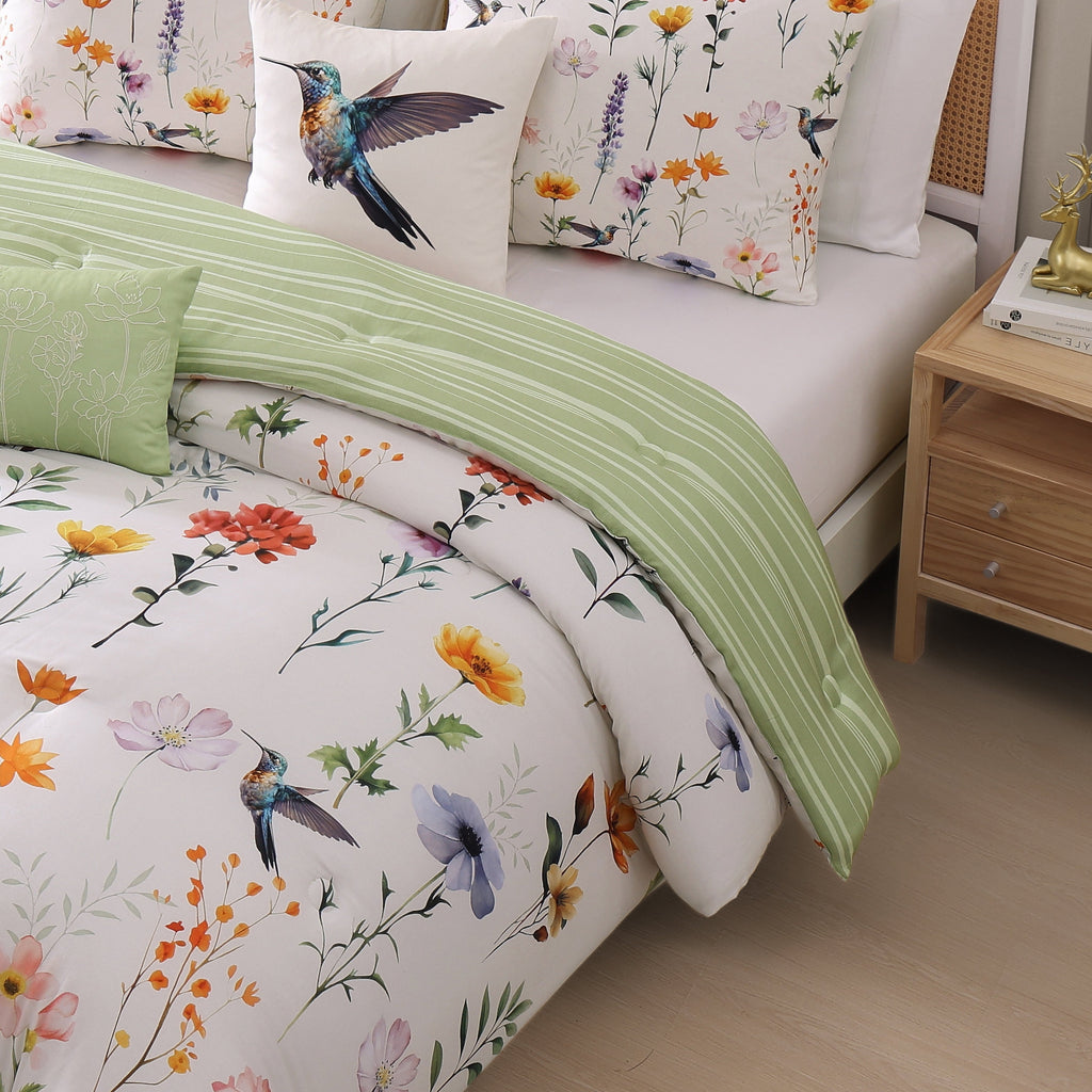Bebejan Fresh Cut Flowers 5 Piece Reversible Comforter Set Comforter Sets By Bebejan®