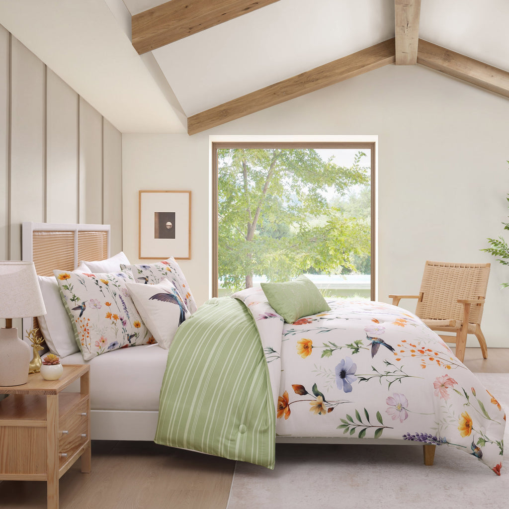 Bebejan Fresh Cut Flowers 5 Piece Reversible Comforter Set Comforter Sets By Bebejan®