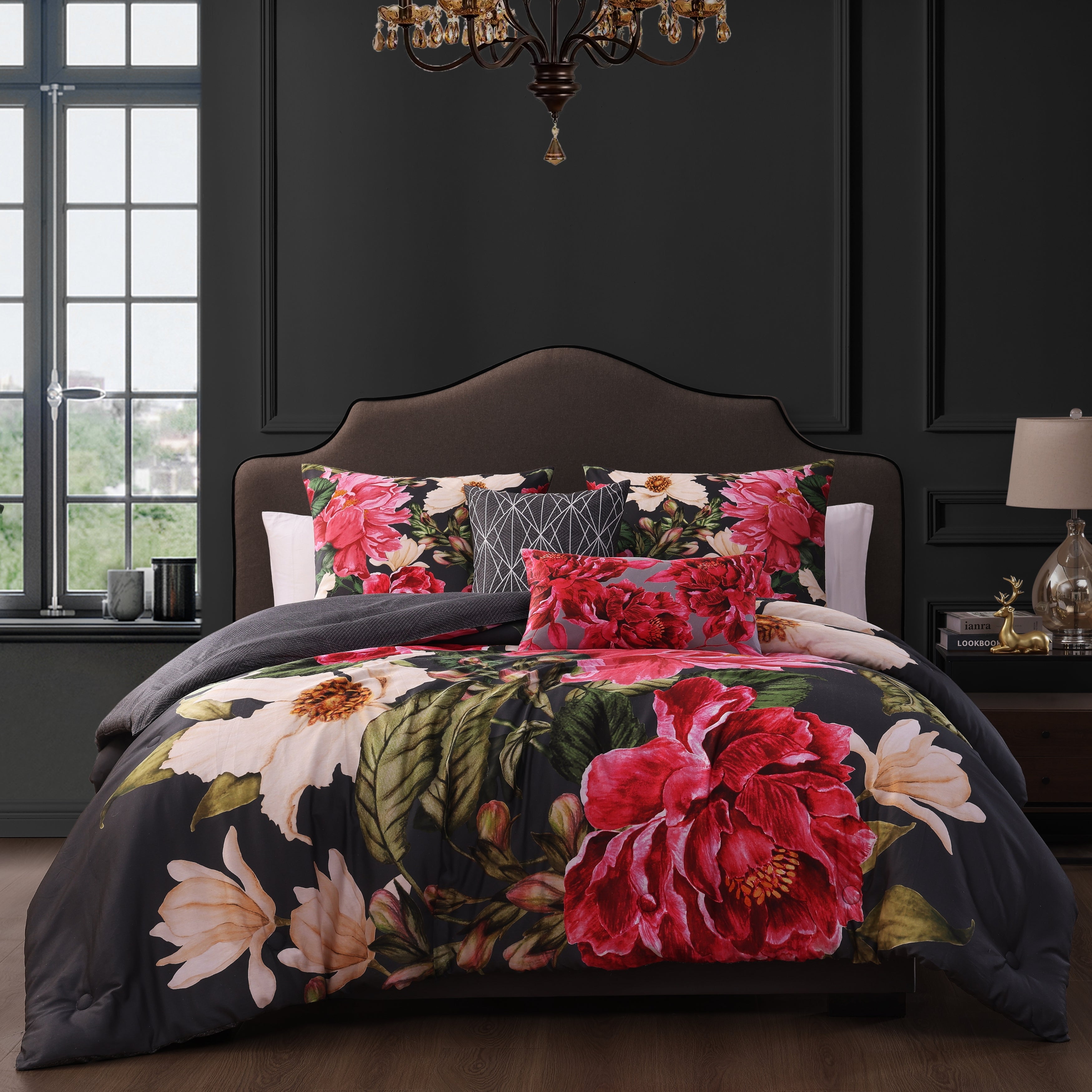 Bebejan Flower Garland 5 Piece Reversible Comforter Set