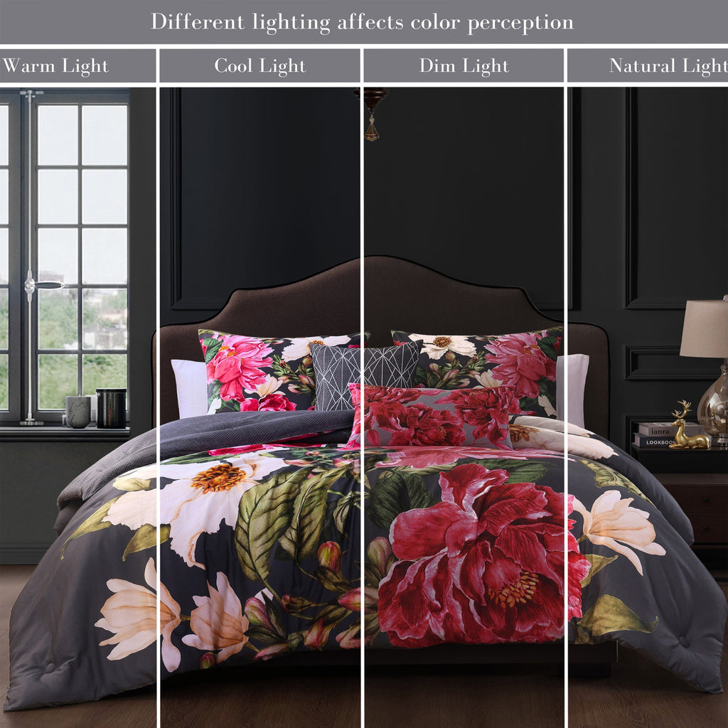 Latest Living Flower Garland 5 Piece Reversible Comforter Set