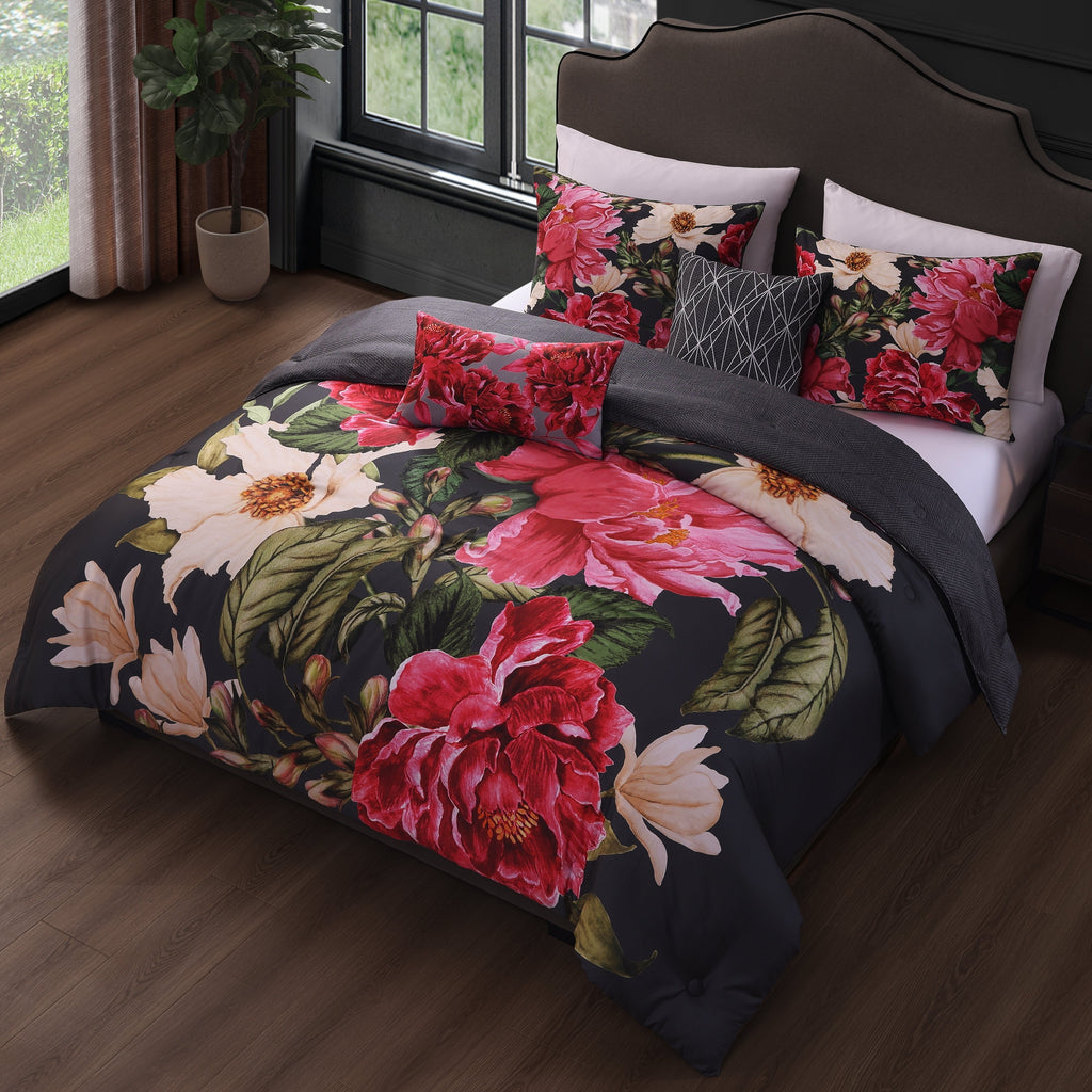 Latest Living Flower Garland 5 Piece Reversible Comforter Set