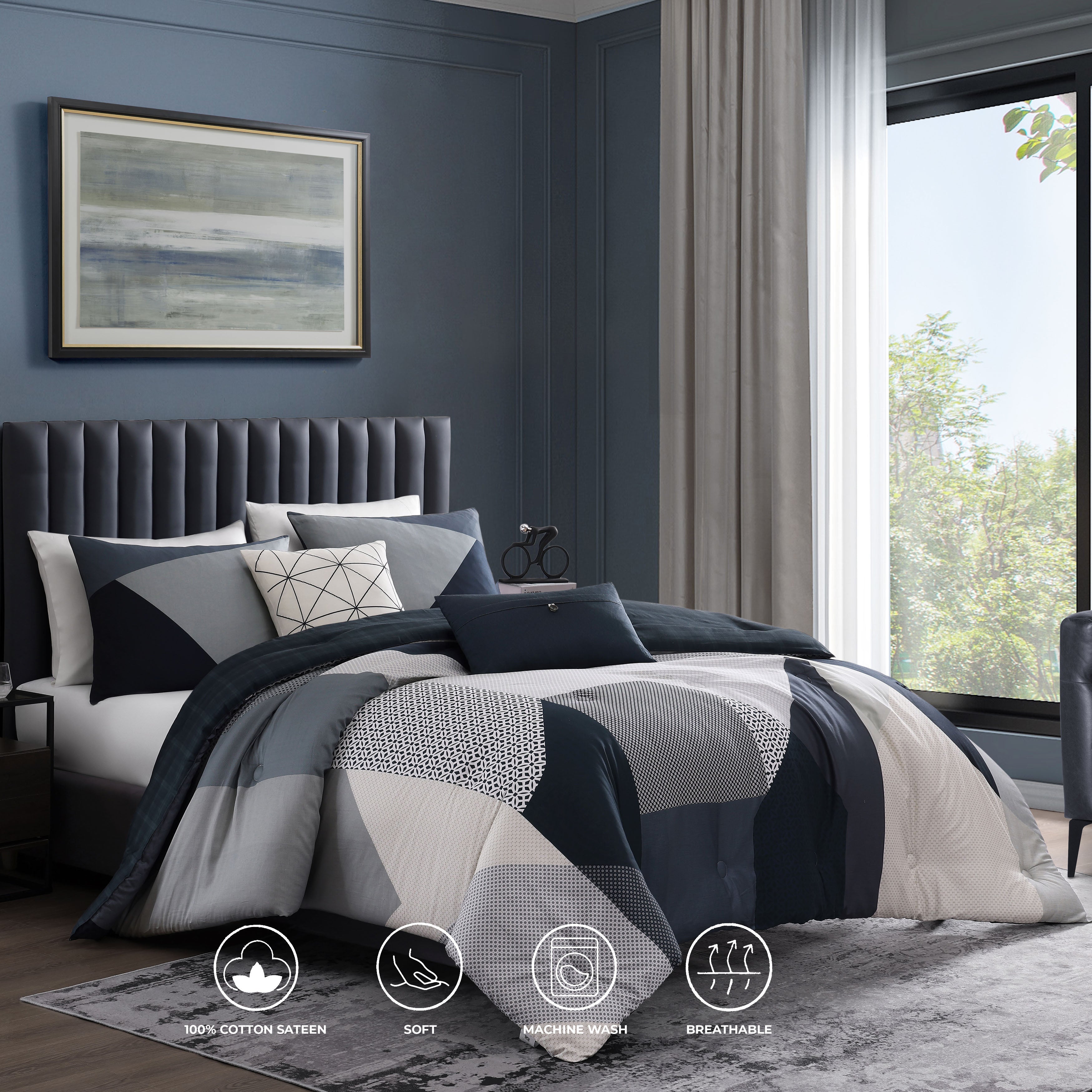 Bebejan Geo Fusion 5 Piece Reversible Comforter Set