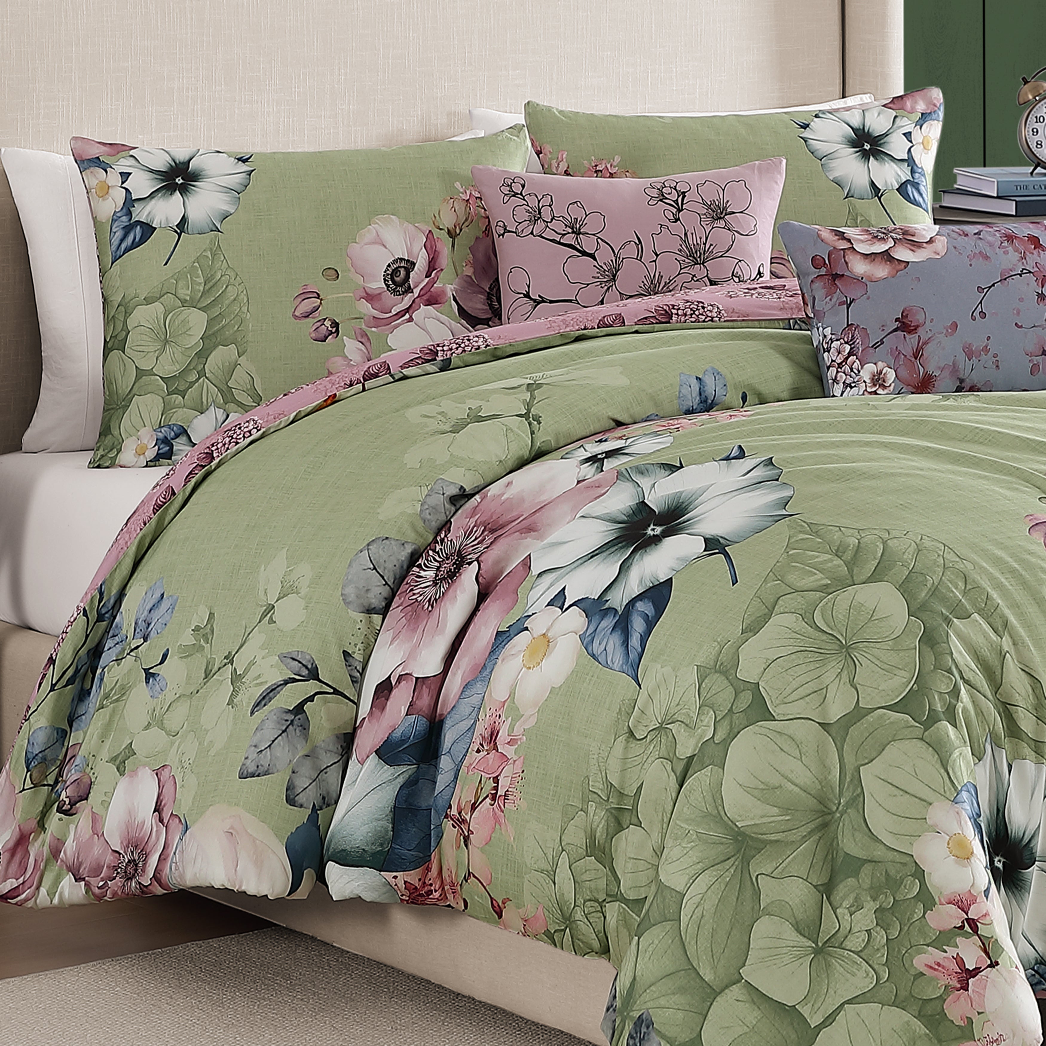 Latest Living Lilac Cascade 5 Piece Reversible Comforter Set Comforter Sets By Latest Living