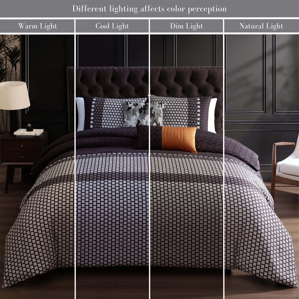 Latest Living Linear Luxe 5 Piece Reversible Comforter Set Comforter Sets By Latest Living