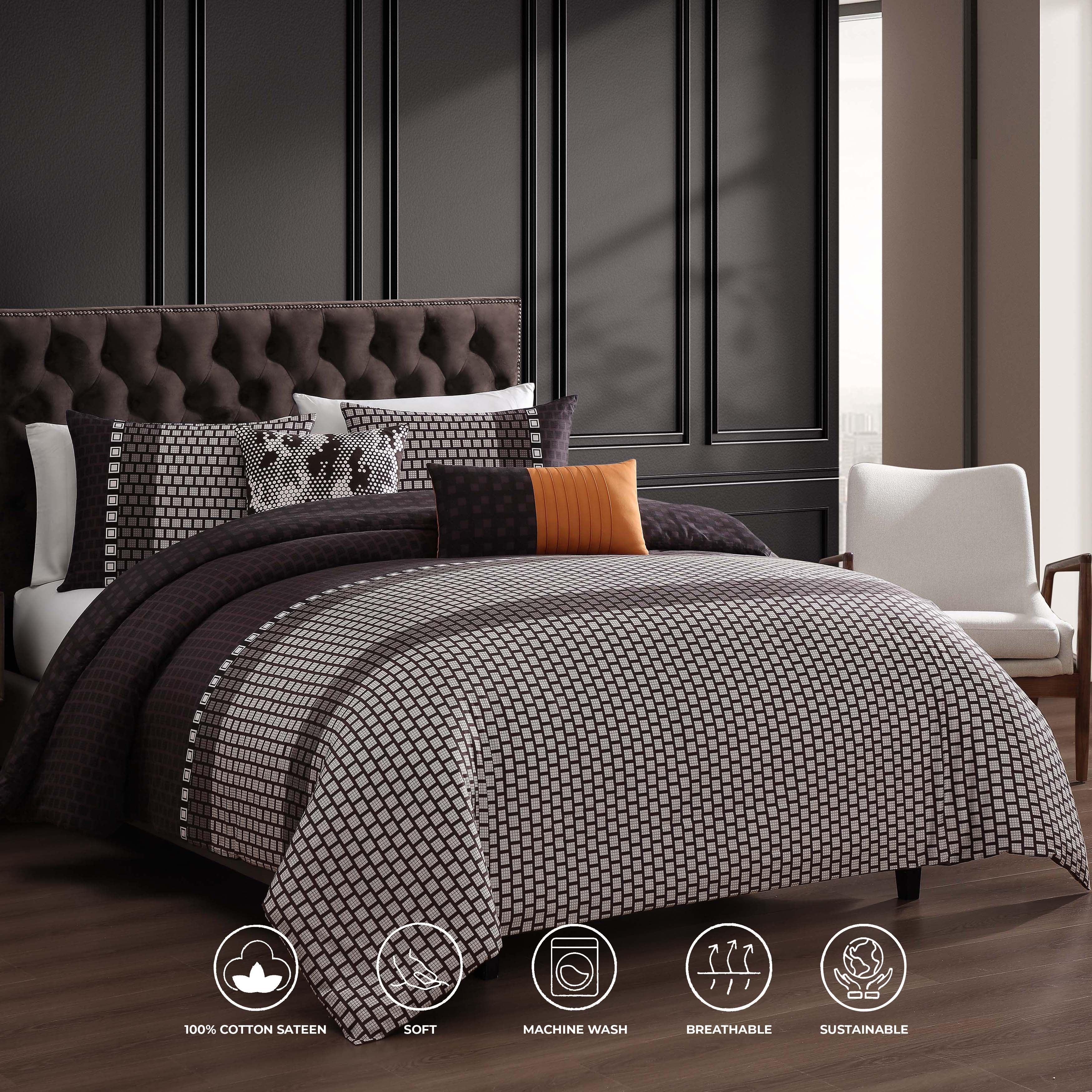 Latest Living Linear Luxe 5 Piece Reversible Comforter Set Comforter Sets By Latest Living