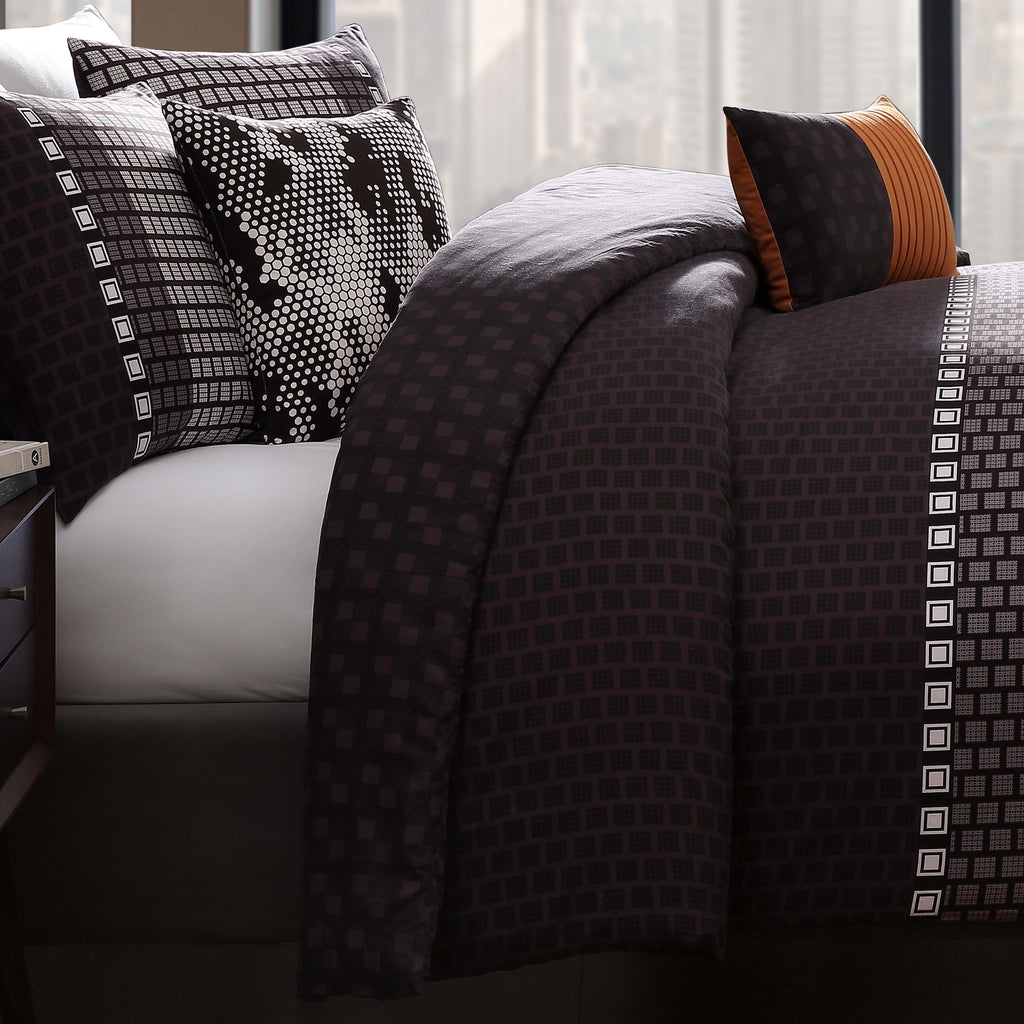 Latest Living Linear Luxe 5 Piece Reversible Comforter Set Comforter Sets By Latest Living