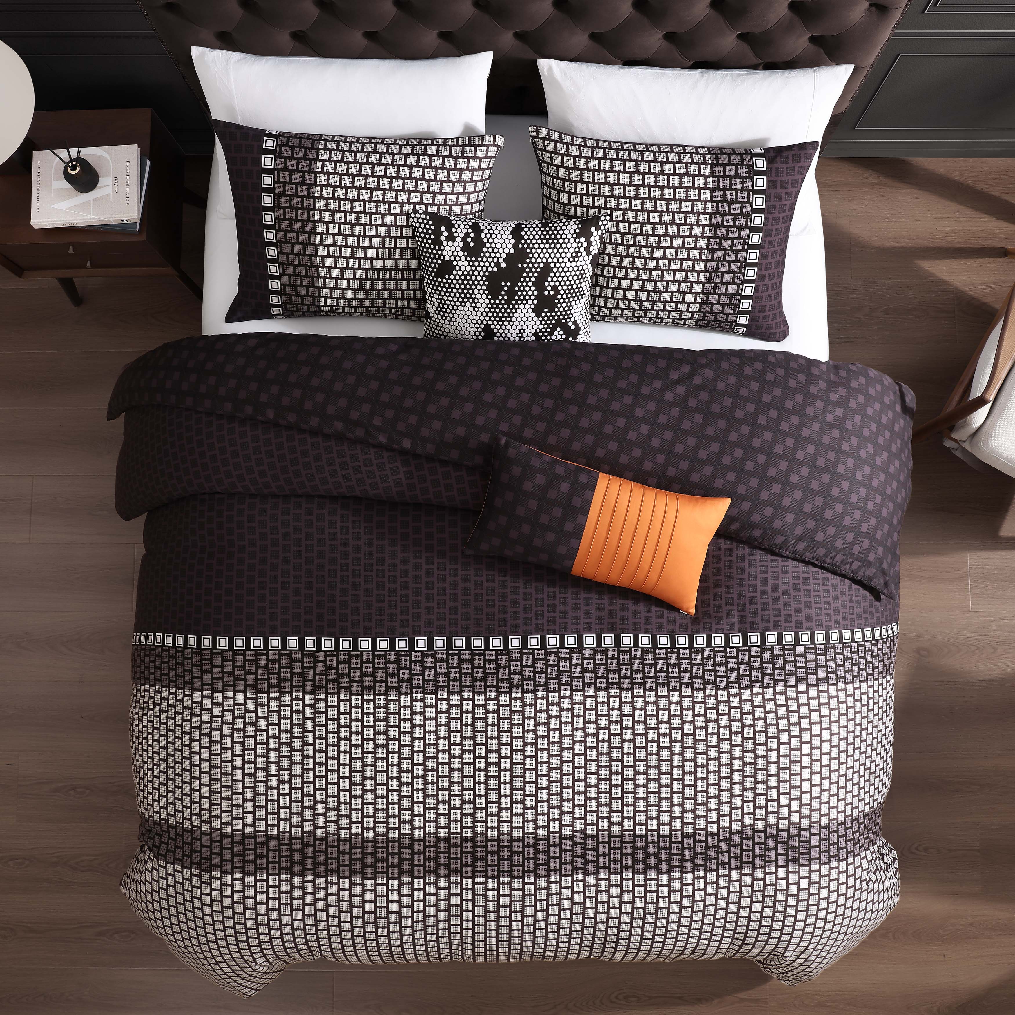 Latest Living Linear Luxe 5 Piece Reversible Comforter Set Comforter Sets By Latest Living