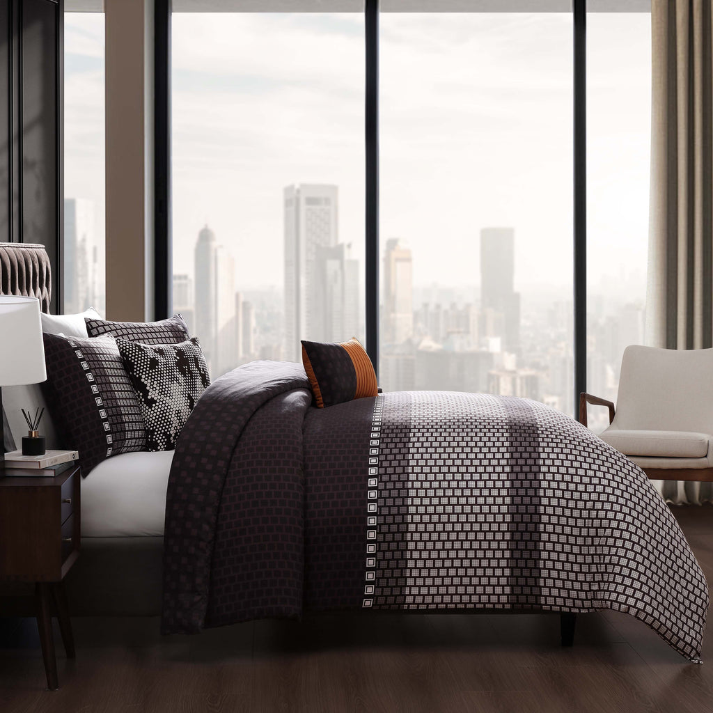 Latest Living Linear Luxe 5 Piece Reversible Comforter Set Comforter Sets By Latest Living