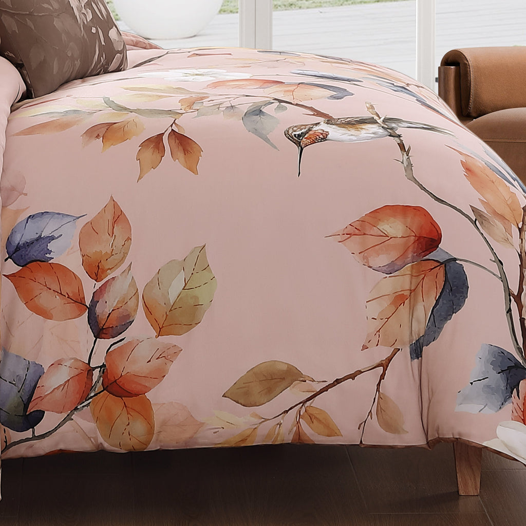 Latest Living Peachy Dogwood 5 Piece Reversible Comforter Set Comforter Sets By Latest Living
