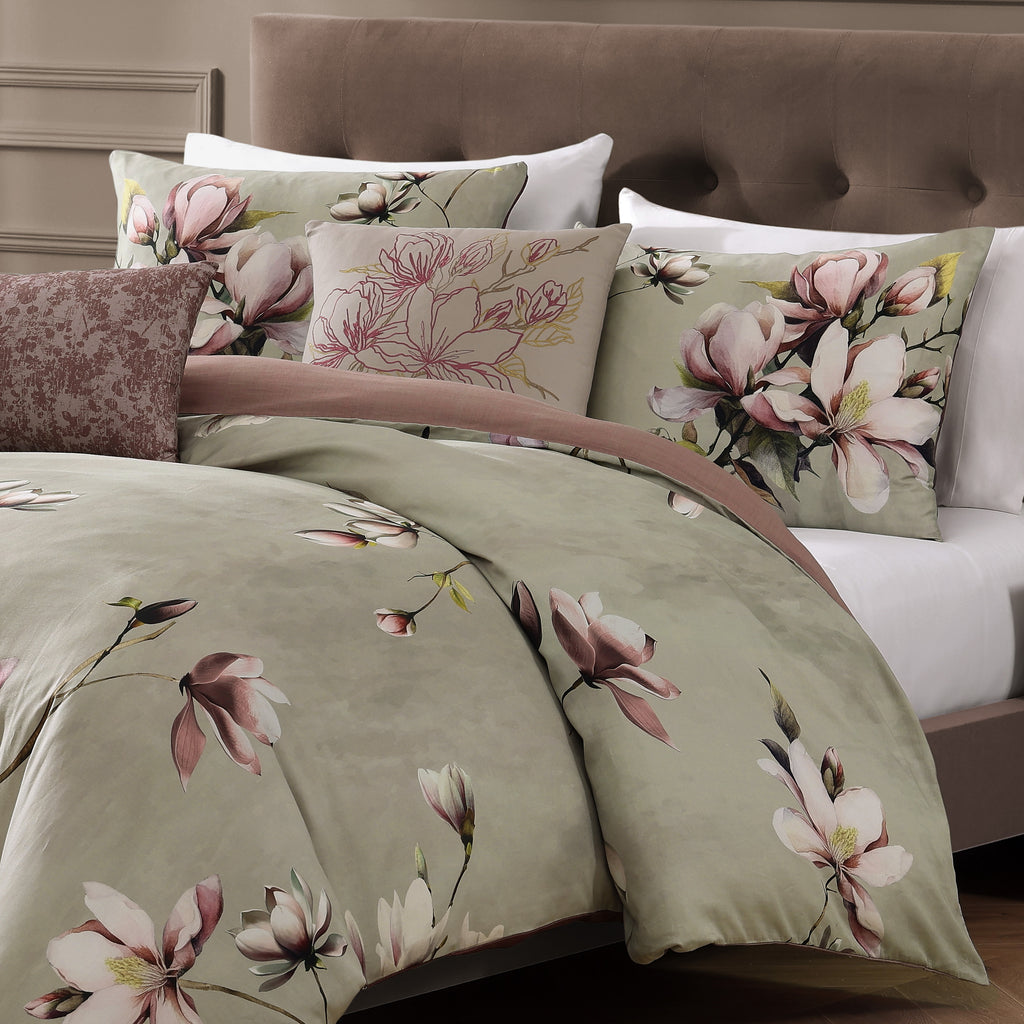 Latest Living Purple Lilies 5 Piece Reversible Comforter Set