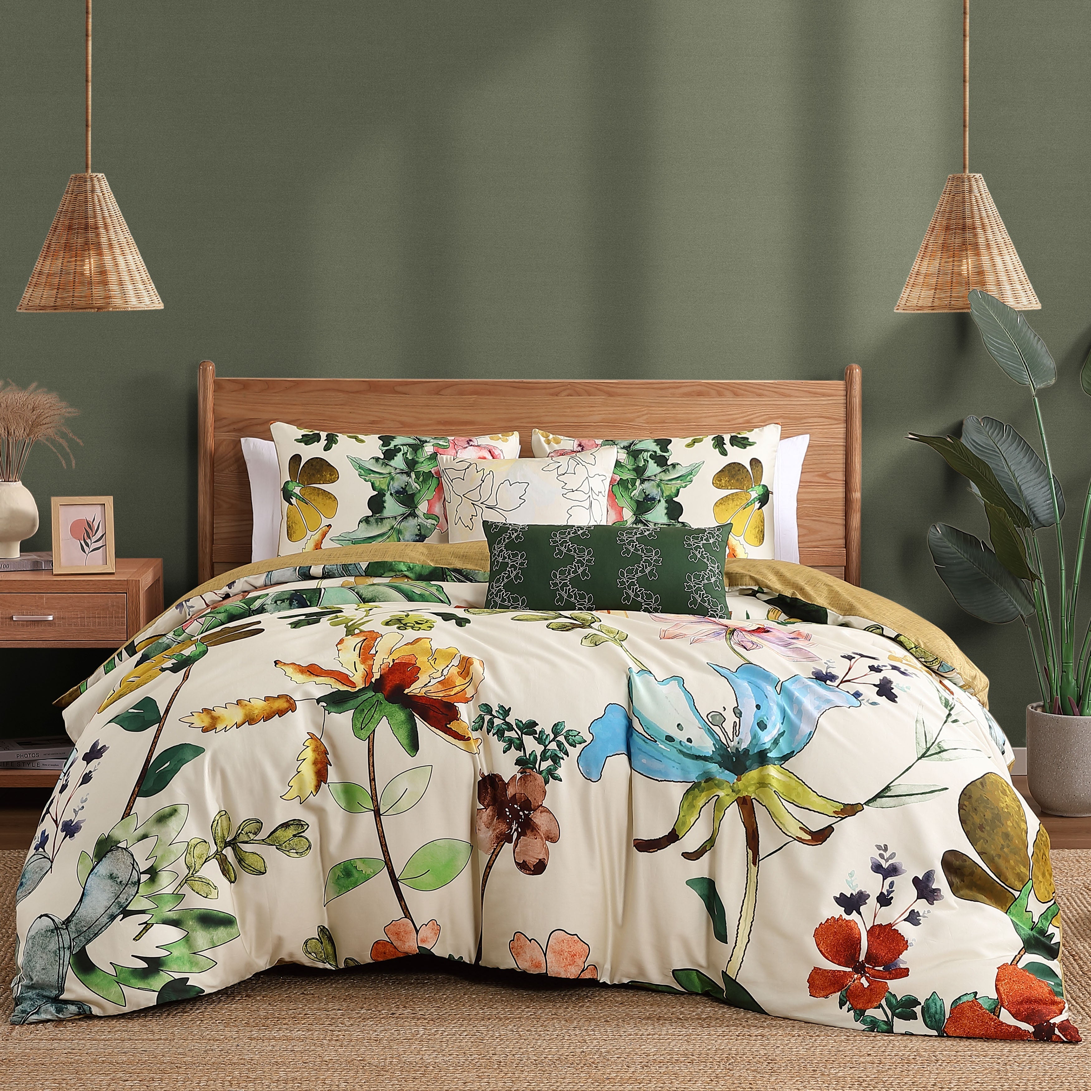 Bebejan Radiance 3 Piece Reversible Comforter Set IN Queen- Final Sale Comforter Sets By US Office - Latest Bedding