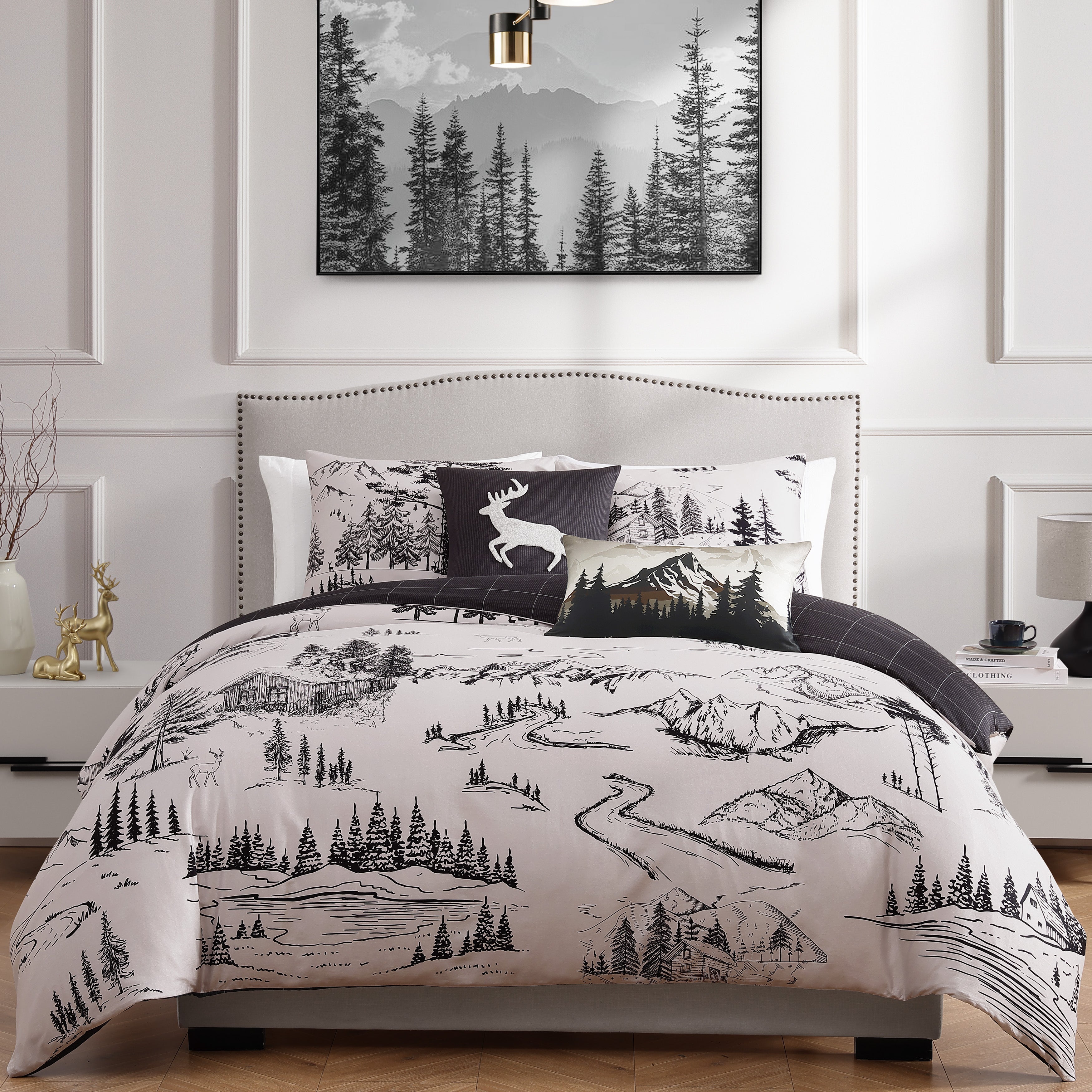 Latest Living Rocky Mountains 5 Piece Reversible Comforter Set