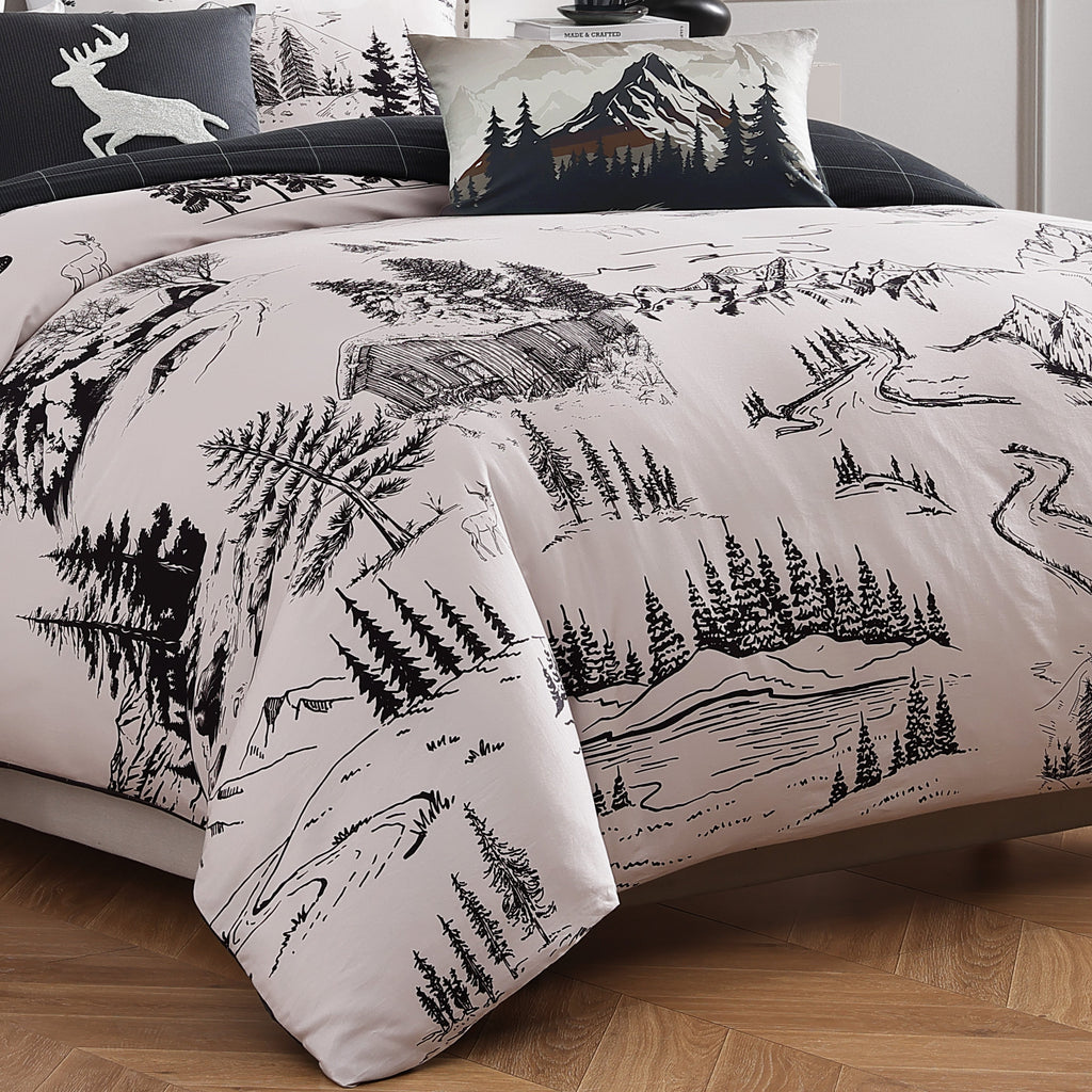 Latest Living Rocky Mountains 5 Piece Reversible Comforter Set