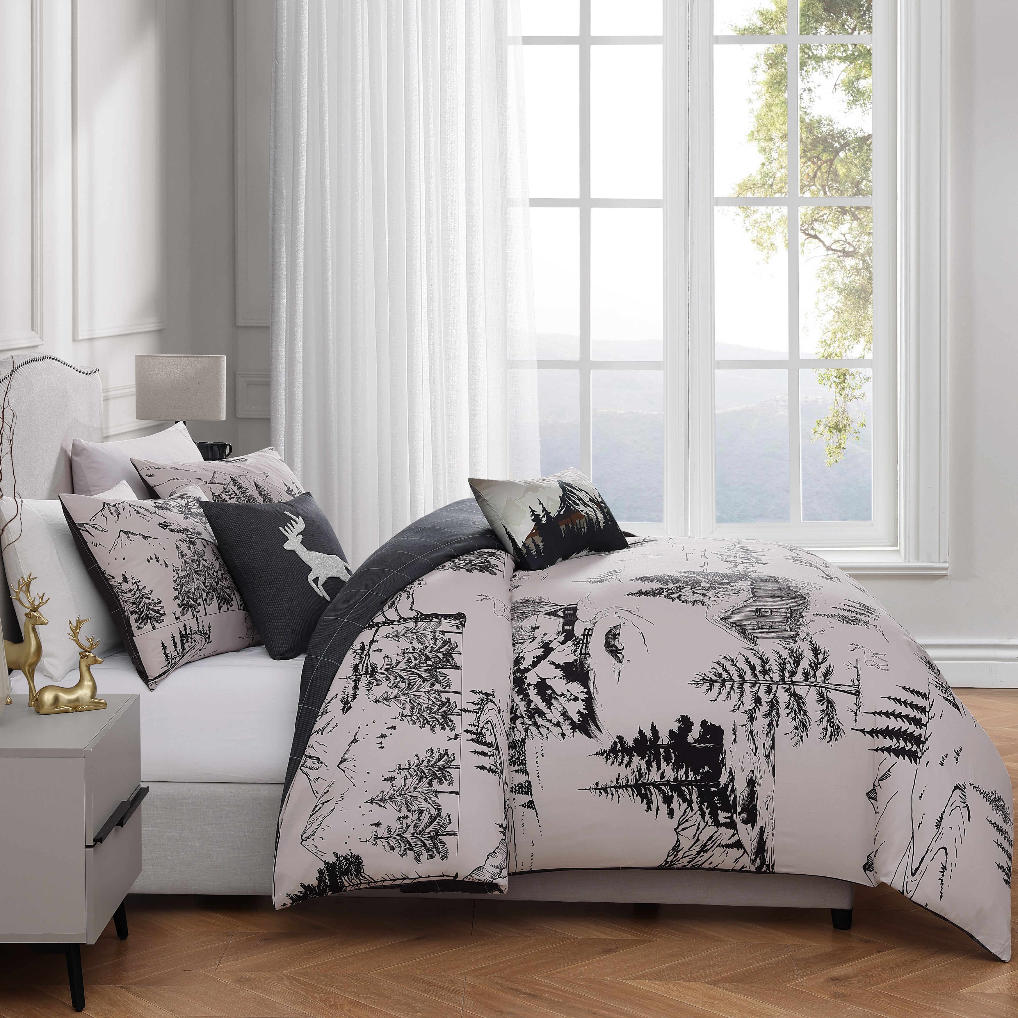 Latest Living Rocky Mountains 5 Piece Reversible Comforter Set