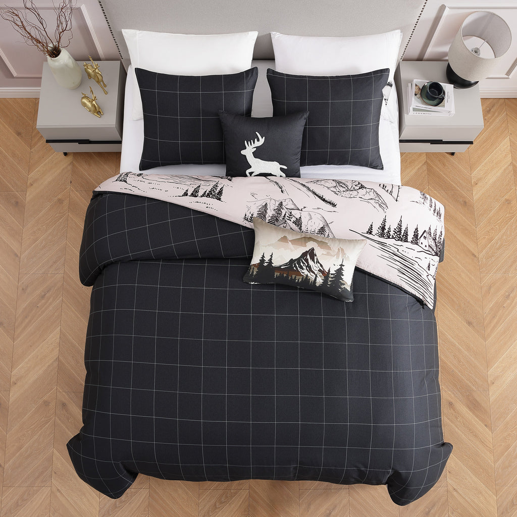Latest Living Rocky Mountains 5 Piece Reversible Comforter Set