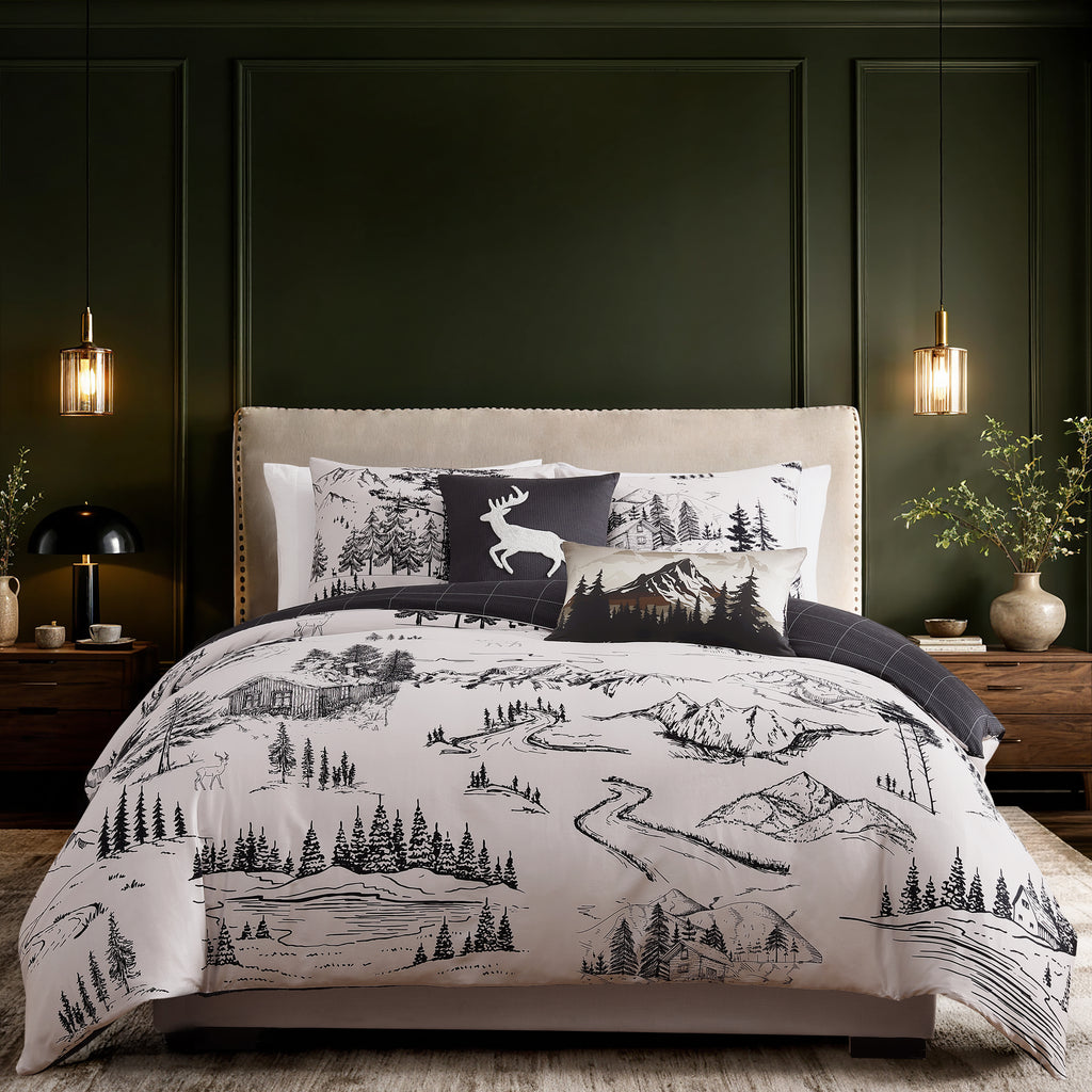Latest Living Rocky Mountains 5 Piece Reversible Comforter Set