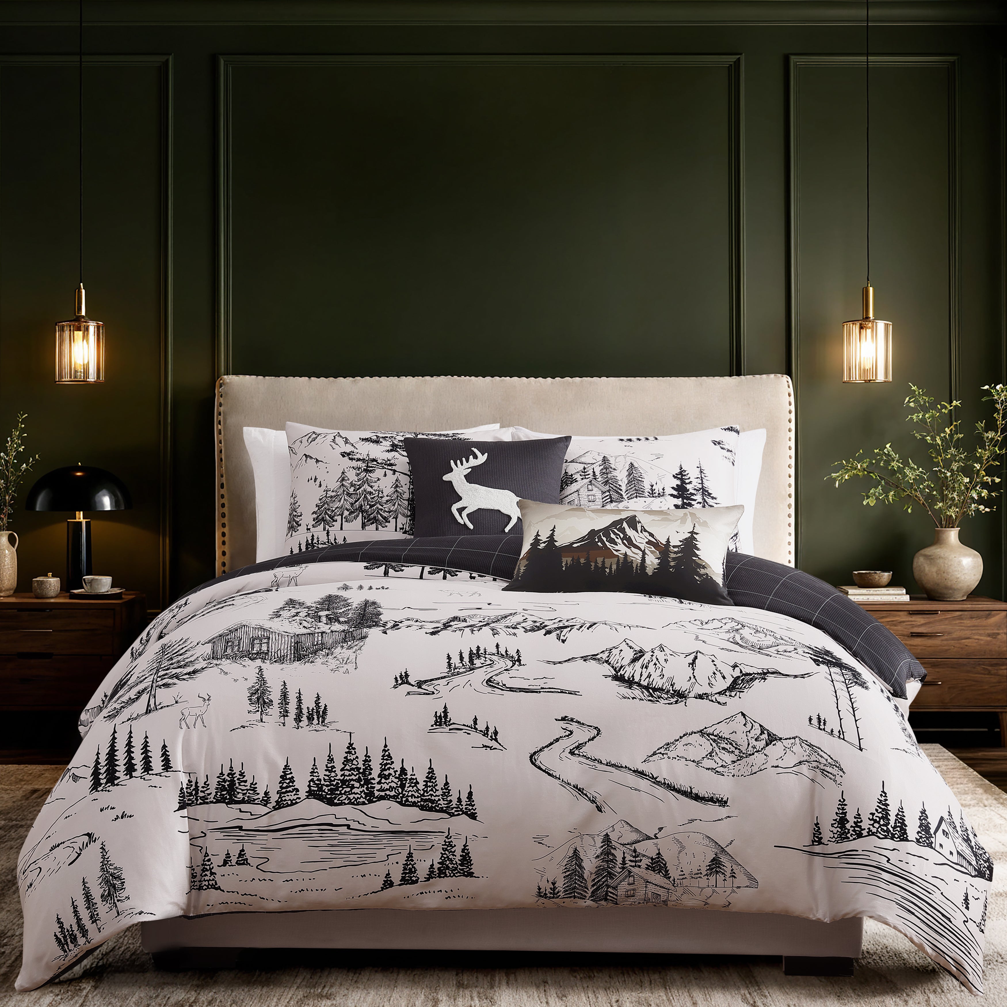 Latest Living Rocky Mountains 5 Piece Reversible Comforter Set
