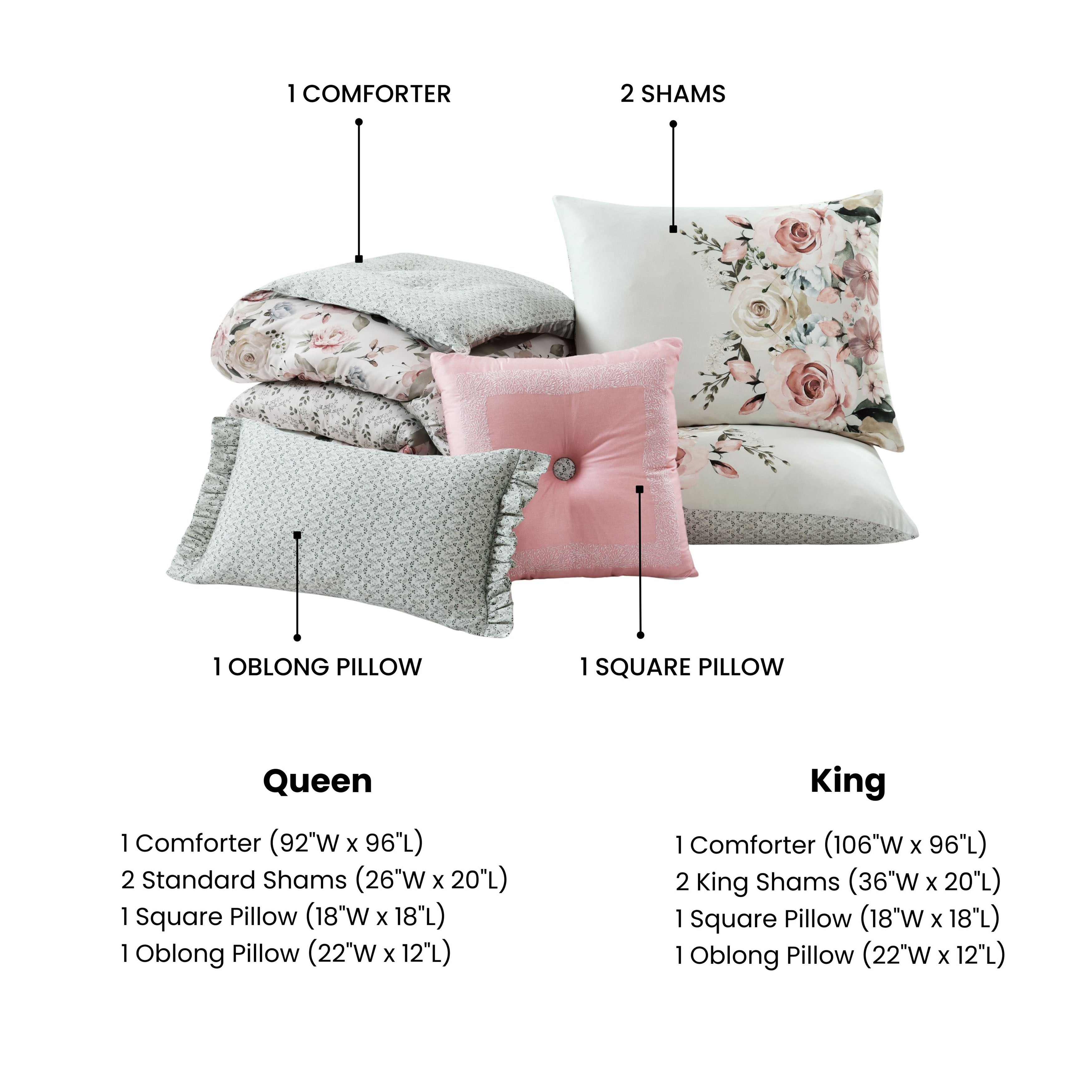 Latest Living Sage Serenity 5 Piece Reversible Comforter Set