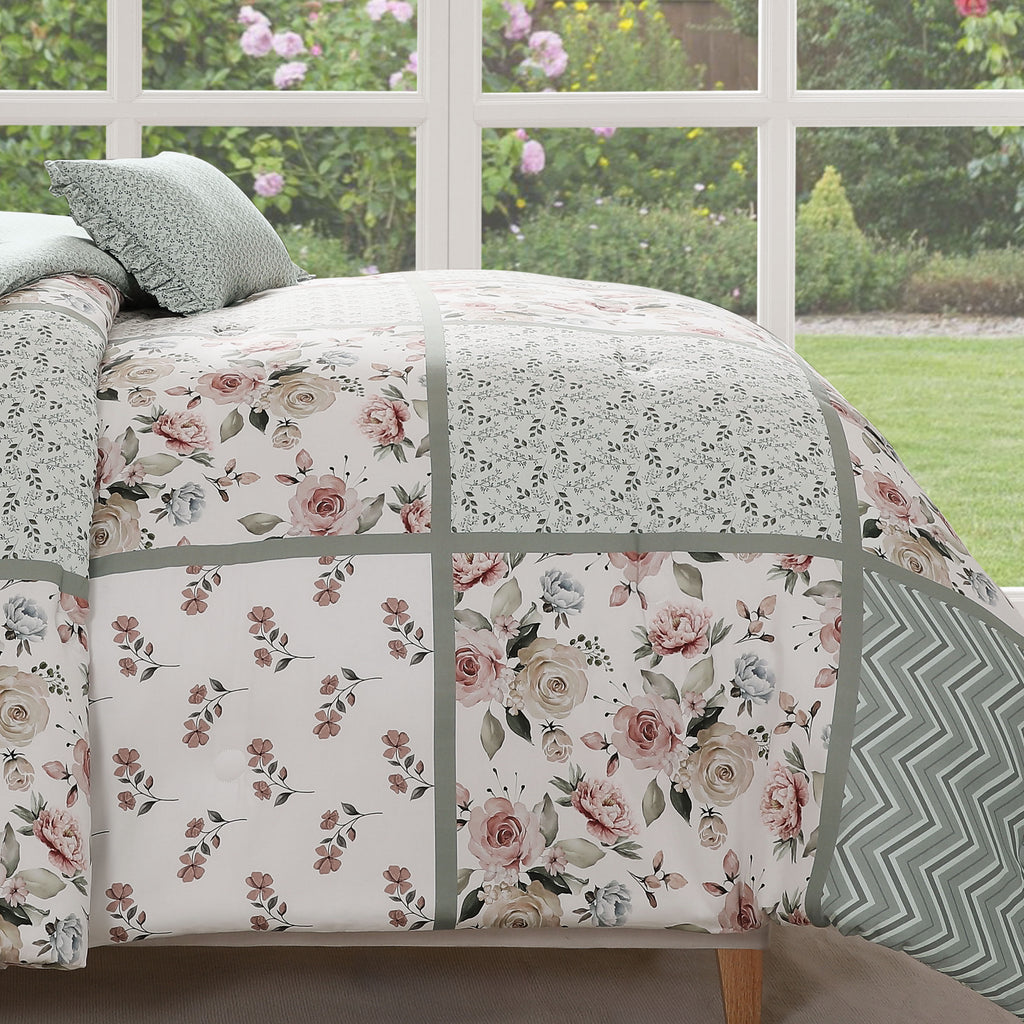 Latest Living Sage Serenity 5 Piece Reversible Comforter Set