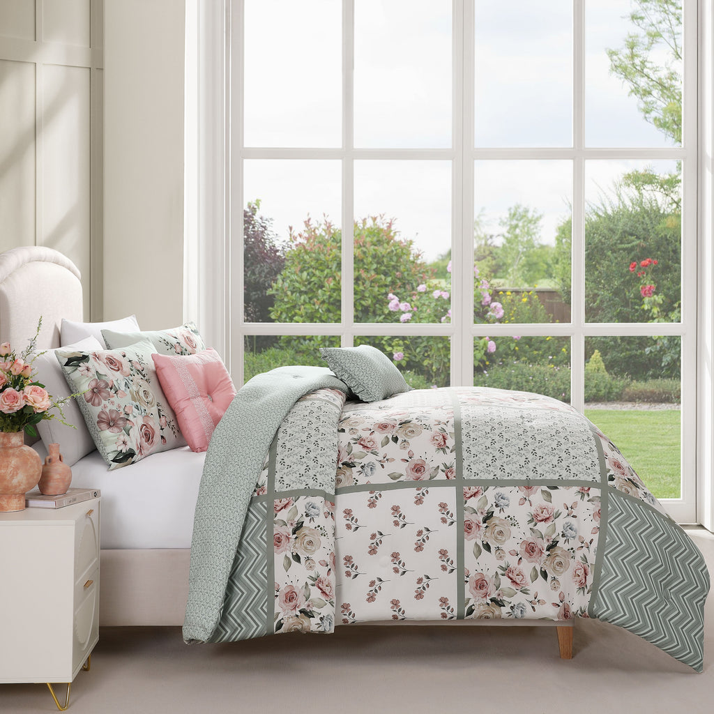 Latest Living Sage Serenity 5 Piece Reversible Comforter Set