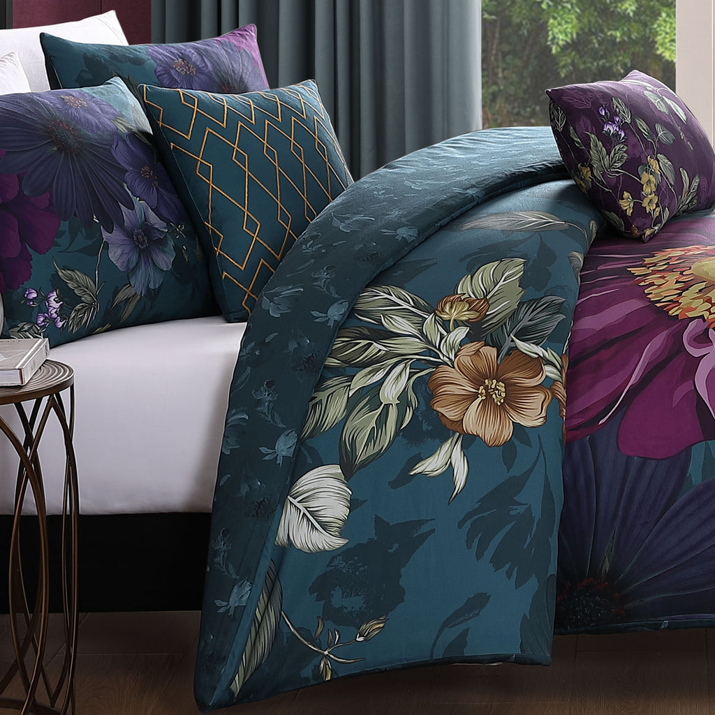 Latest Living Vibrant Flora 5 Piece Reversible Comforter Set