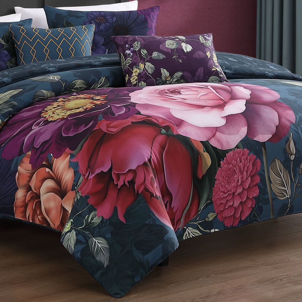 Latest Living Vibrant Flora 5 Piece Reversible Comforter Set