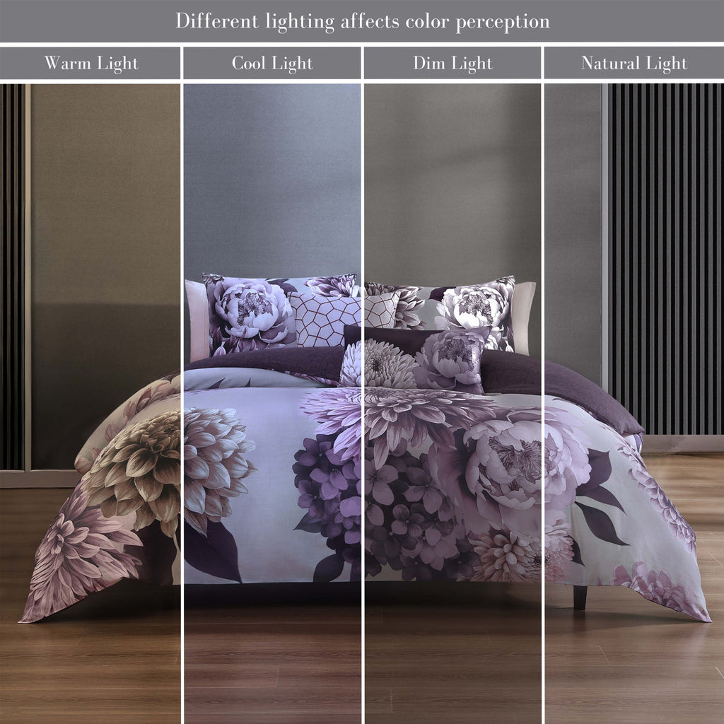 Bebejan Plum Petal 5 Piece Reversible Comforter Set